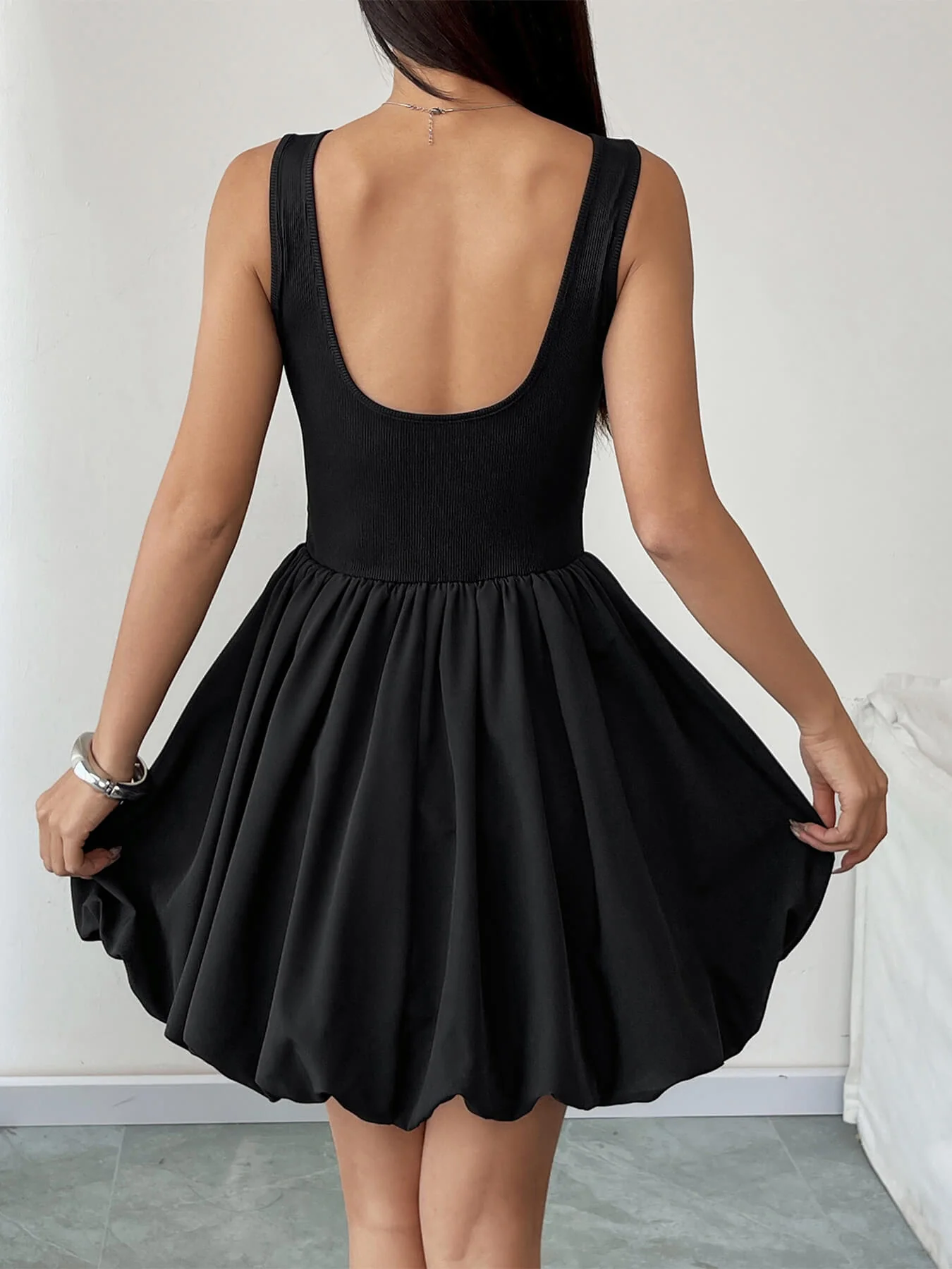 Aileen Fit And Flare Puffy Skirt Mini Dress - Image 4