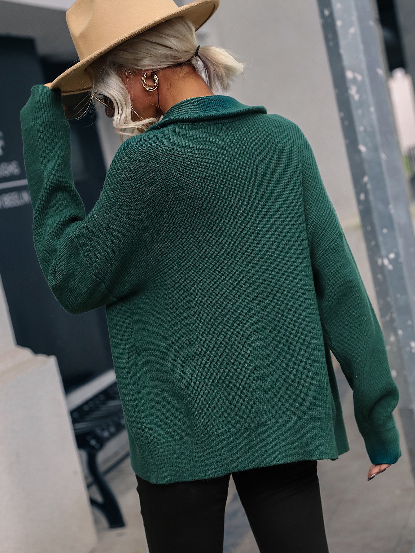 AILISH KNIT JACKET- GREEN - Image 3