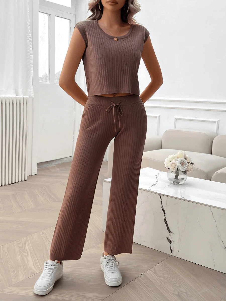 Alaia Crew Neck Knitted Matching Sets - Image 9