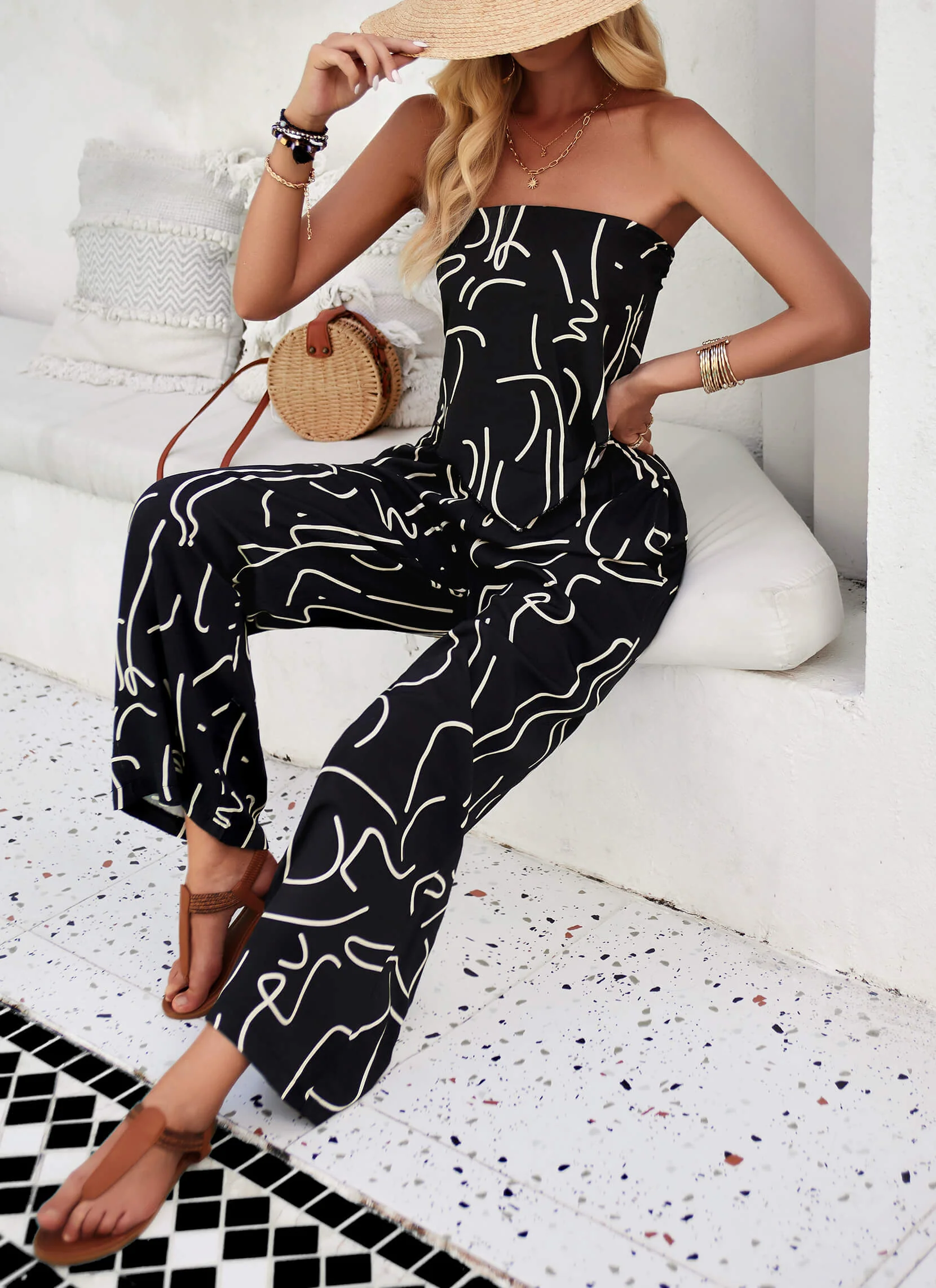 Alani Paisley Vacation Matching Set - Black - Image 6