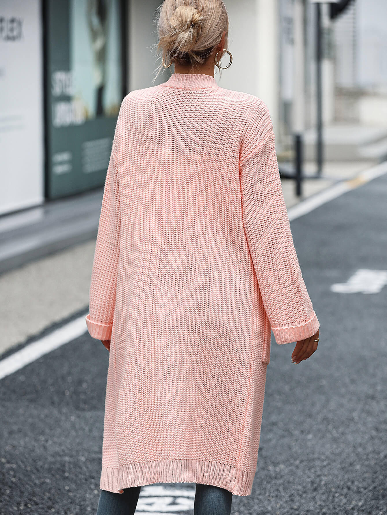 Alexia Pocketed Knit Cardigan - Pink - Image 3