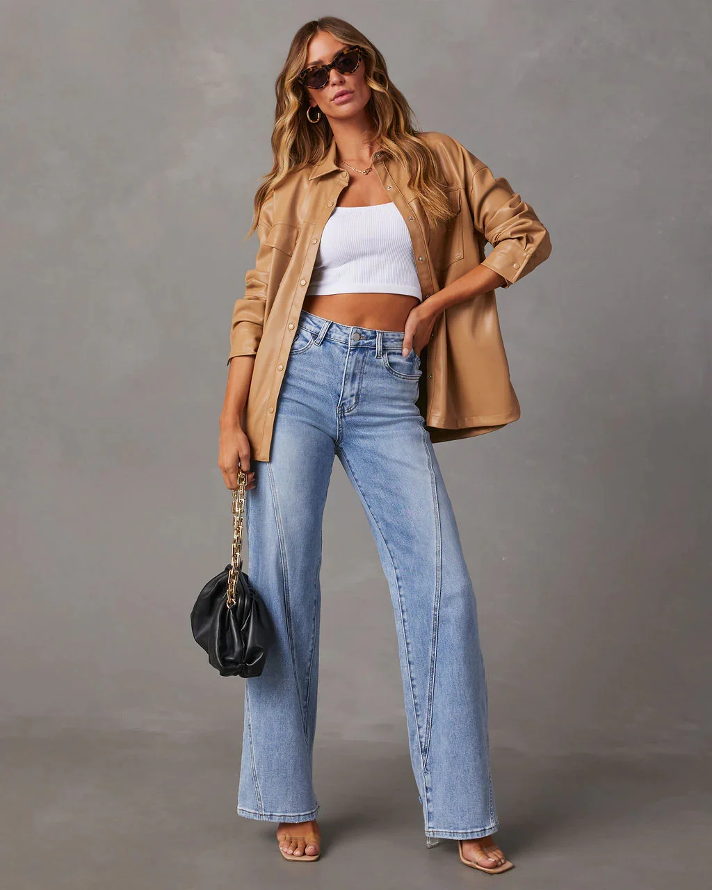 Ansel High Rise Straight Leg Jeans - Light Wash - Image 5