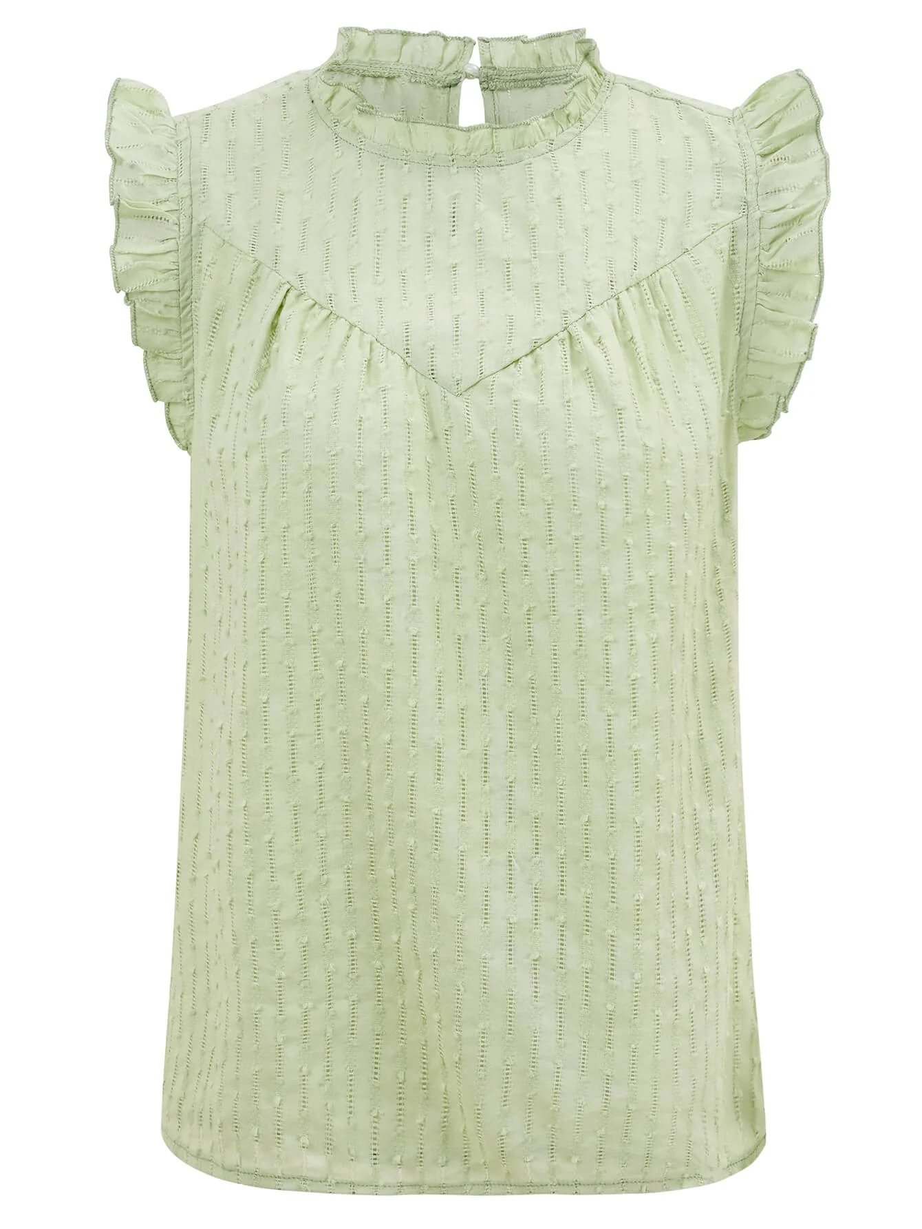 Arabella Eyelet Short Sleeve Top - Sage - Image 7