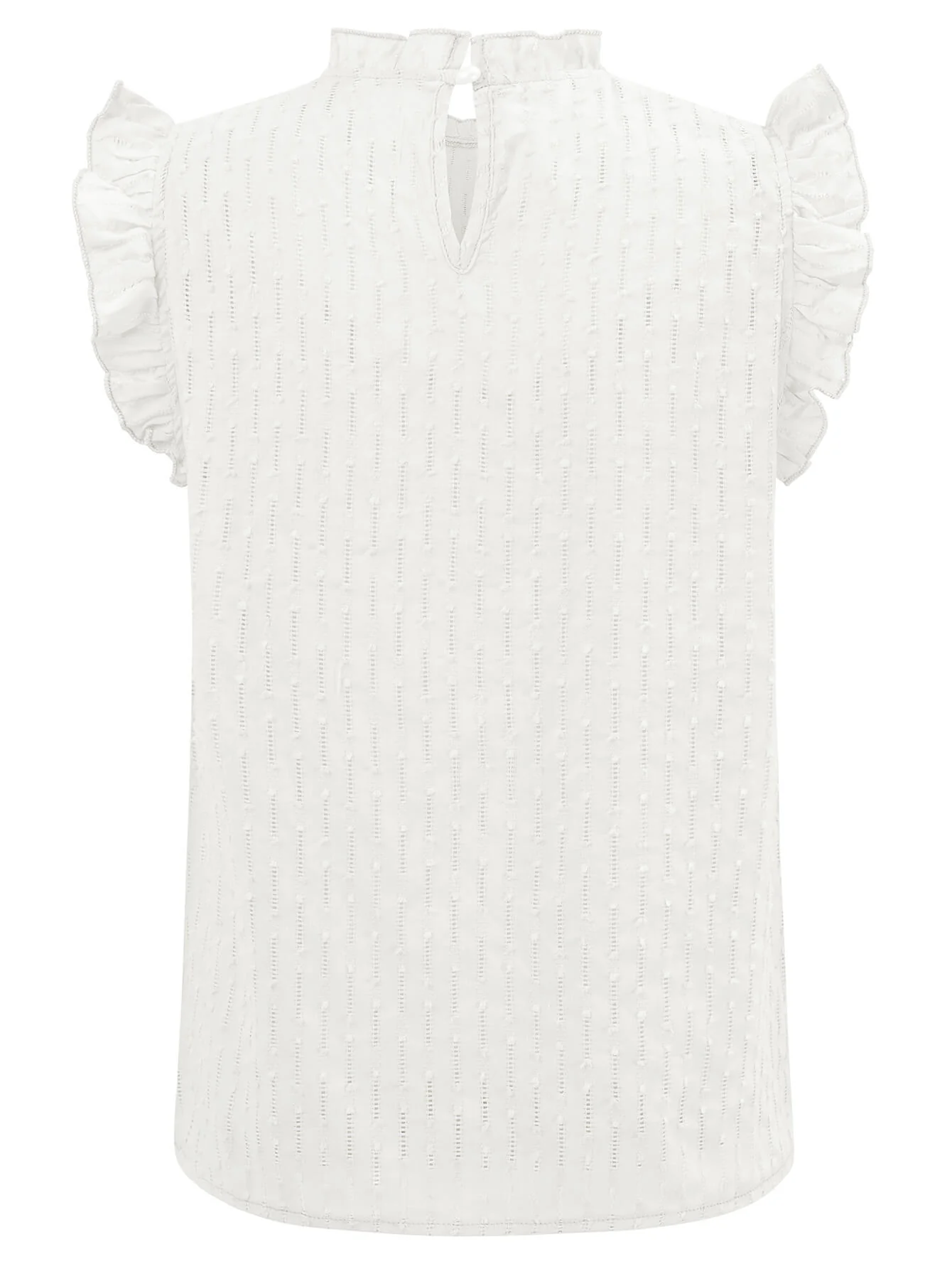 Arabella Eyelet Short Sleeve Top - White - Image 8