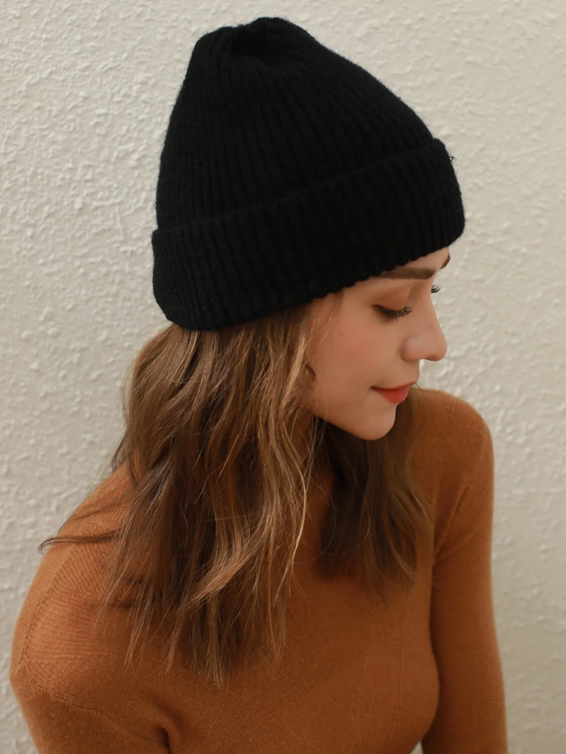 Arctic Velvet Wool Blend Beanie - black - Image 3