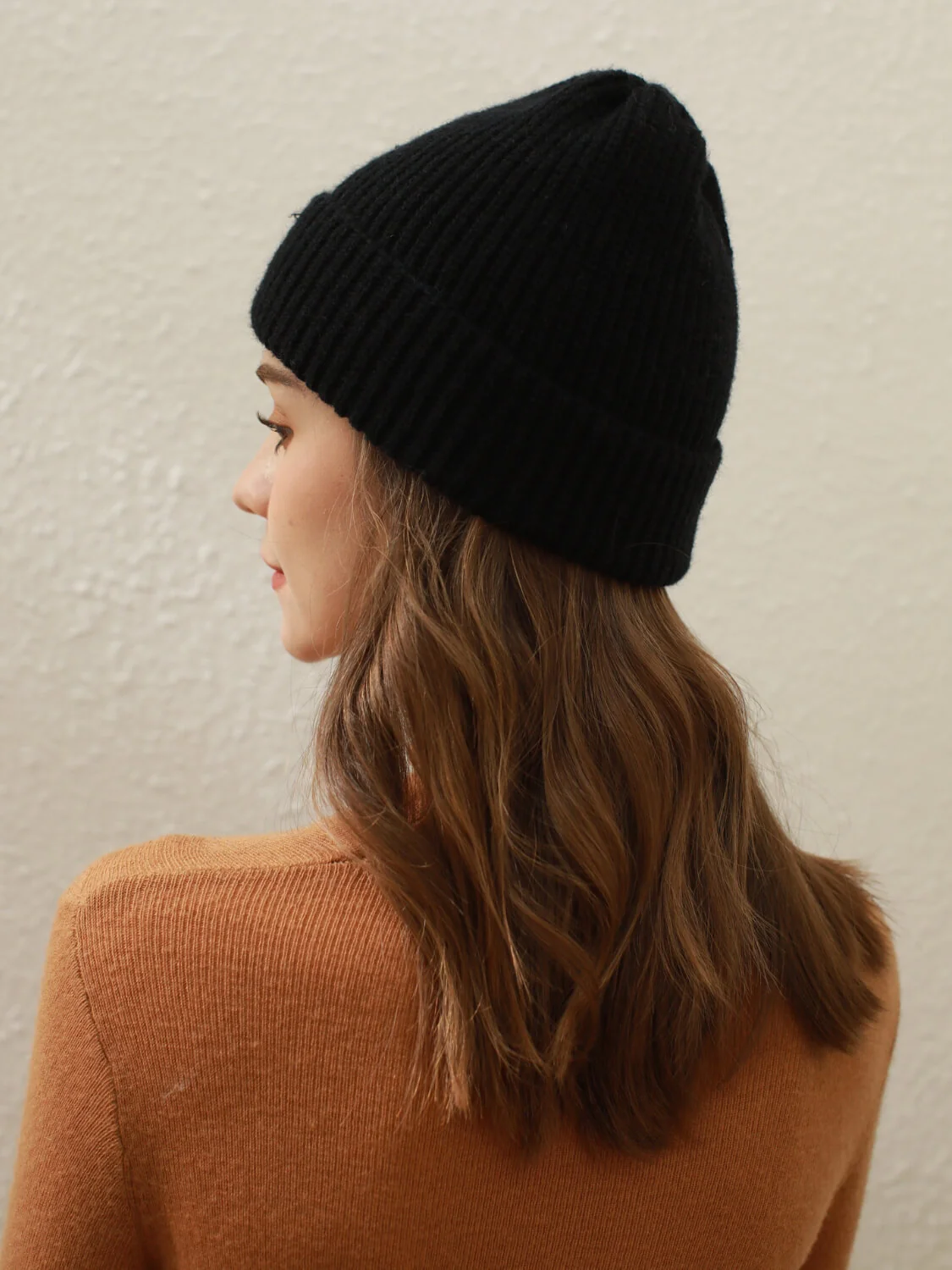 Arctic Velvet Wool Blend Beanie - black - Image 5