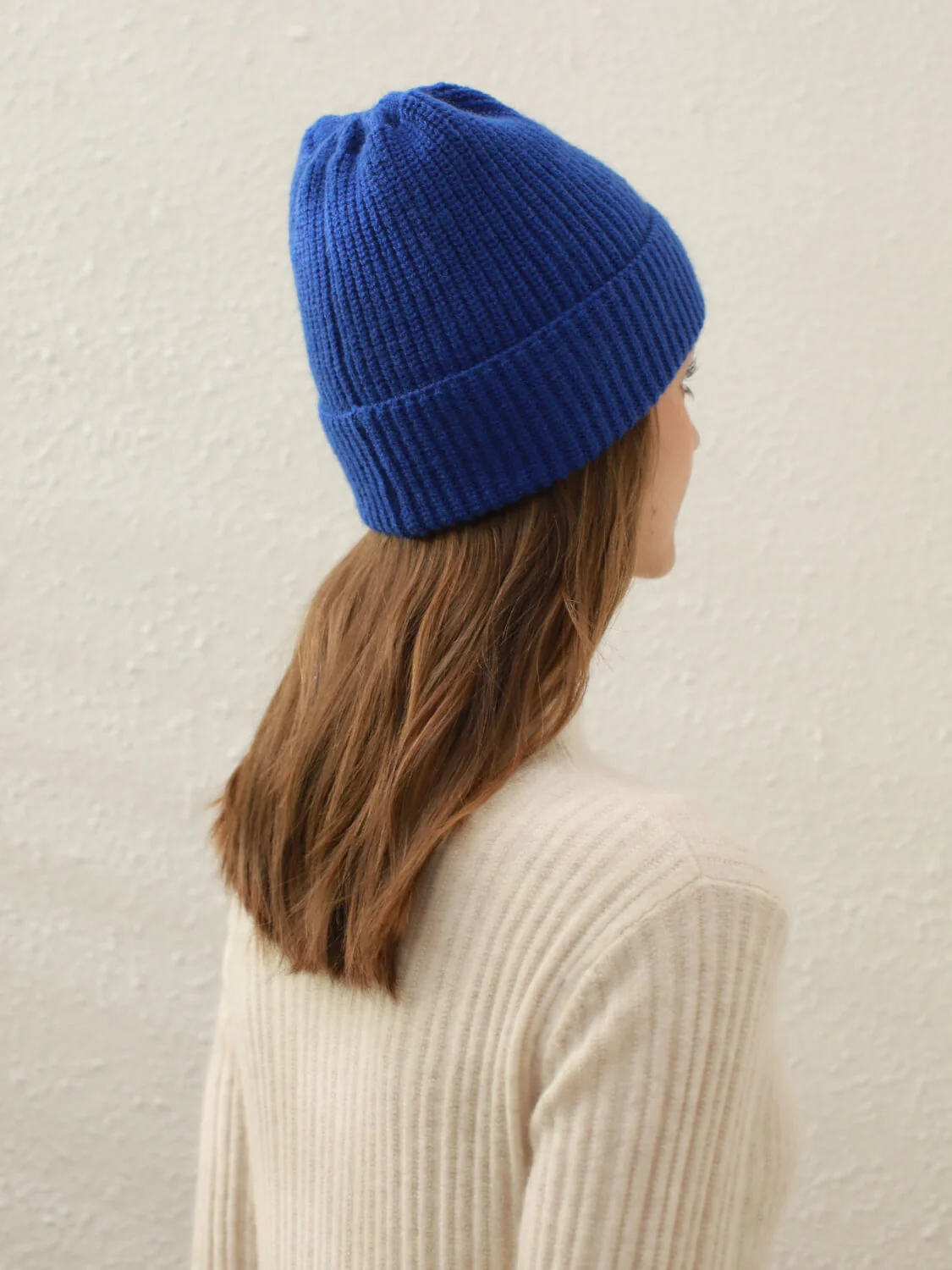 Arctic Velvet Wool Blend Beanie - Blue - Image 5