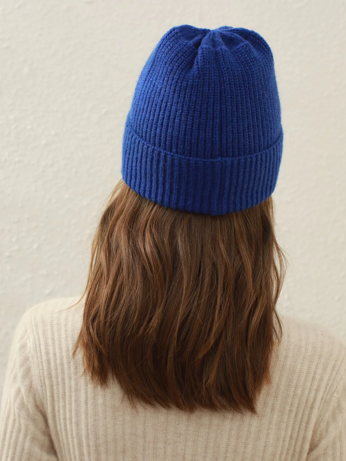Arctic Velvet Wool Blend Beanie - Blue - Image 6