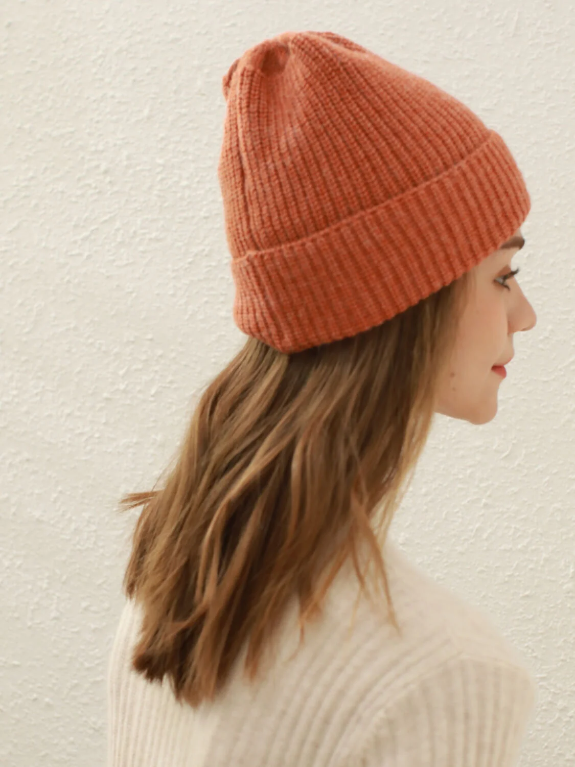 Arctic Velvet Wool Blend Beanie - orange - Image 5