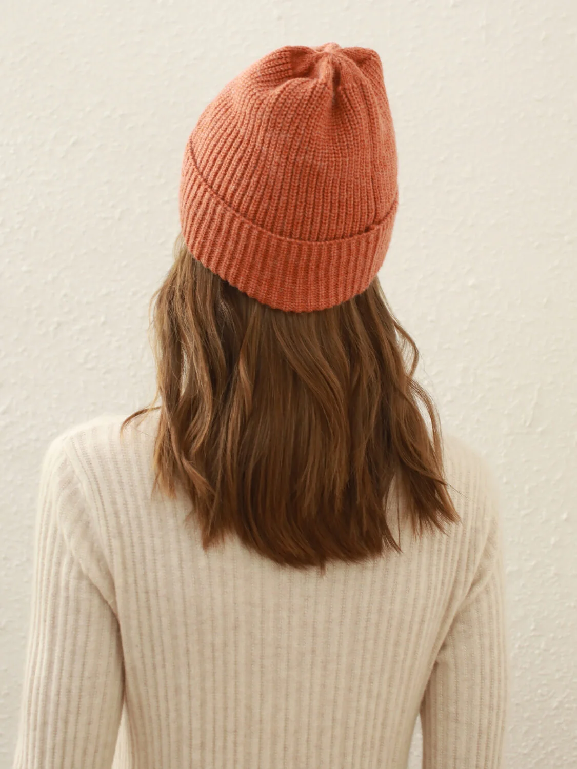 Arctic Velvet Wool Blend Beanie - orange - Image 6