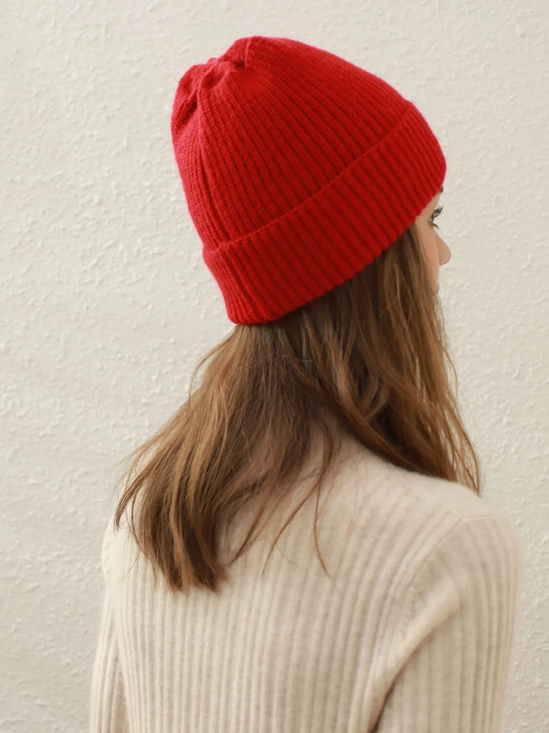 Arctic Velvet Wool Blend Beanie - red - Image 5