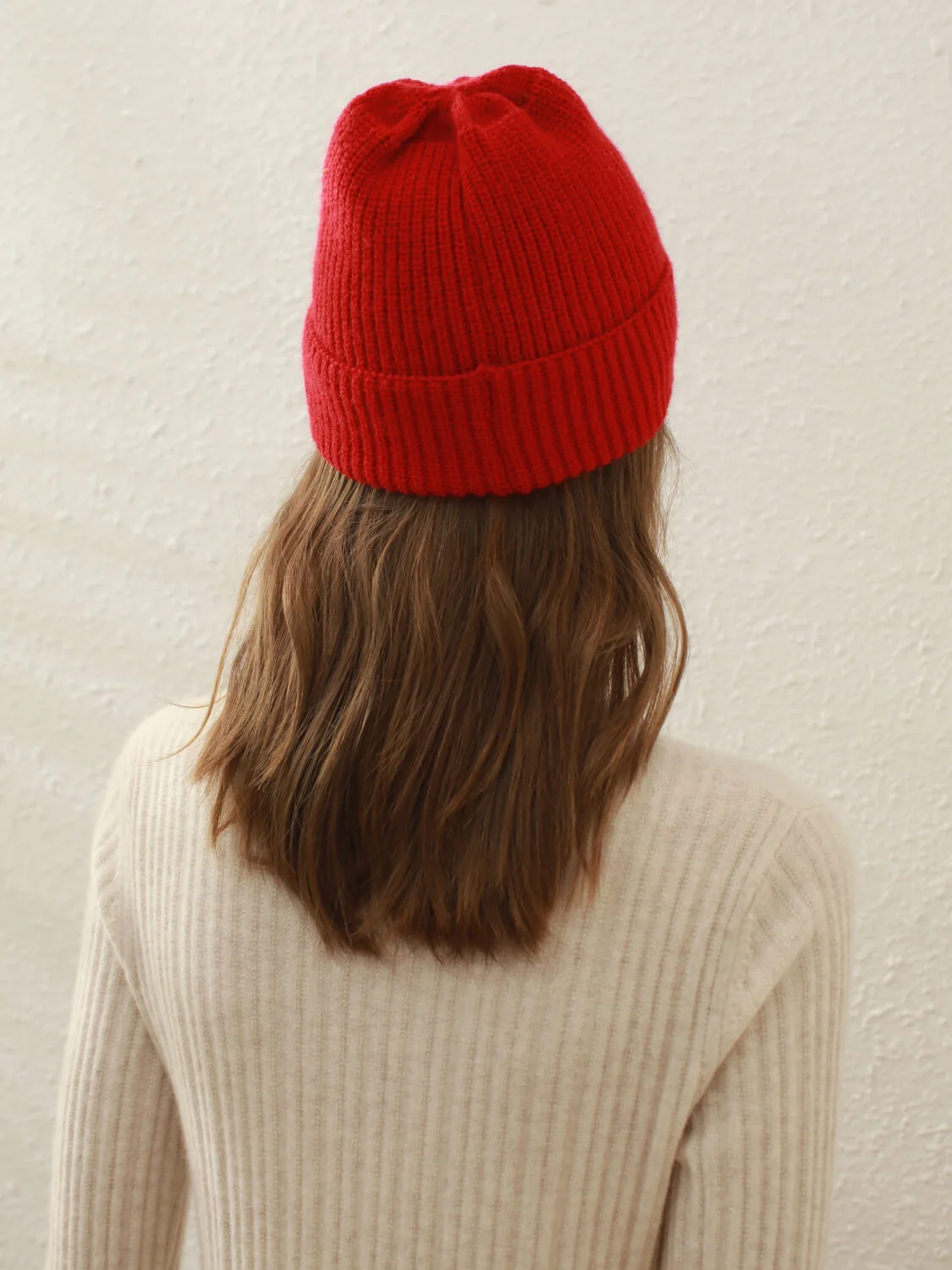 Arctic Velvet Wool Blend Beanie - red - Image 6