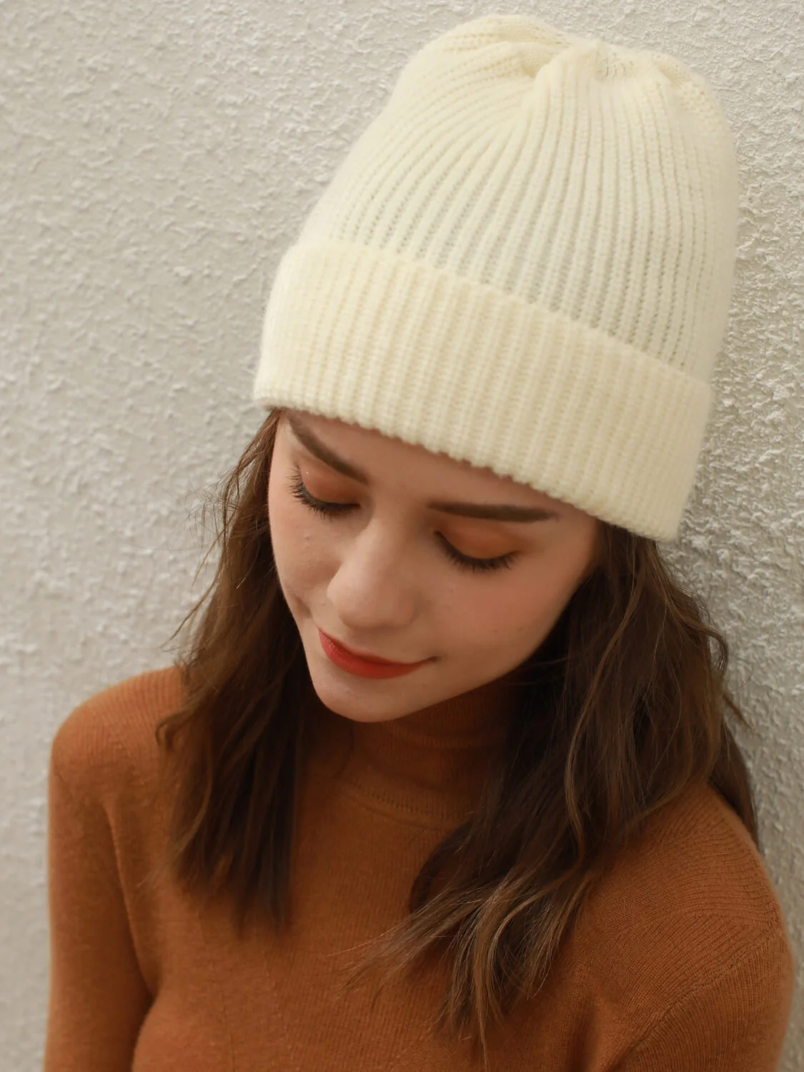 Arctic Velvet Wool Blend Beanie - white - Image 5