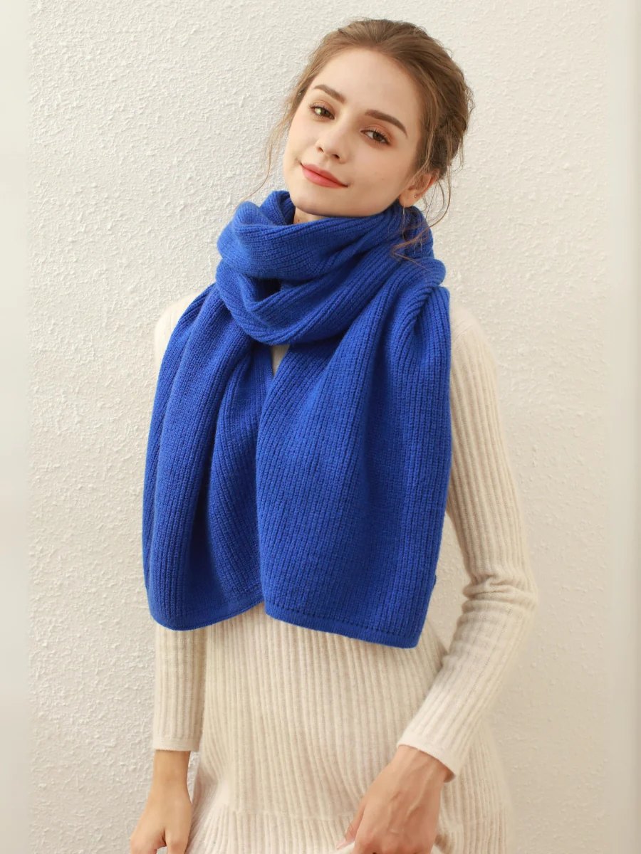 Arielle Cashmere blend Thread Scarf - Blue - Image 8