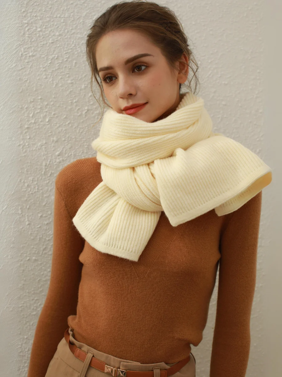 Arielle Cashmere blend Thread Scarf - Cream - Image 2