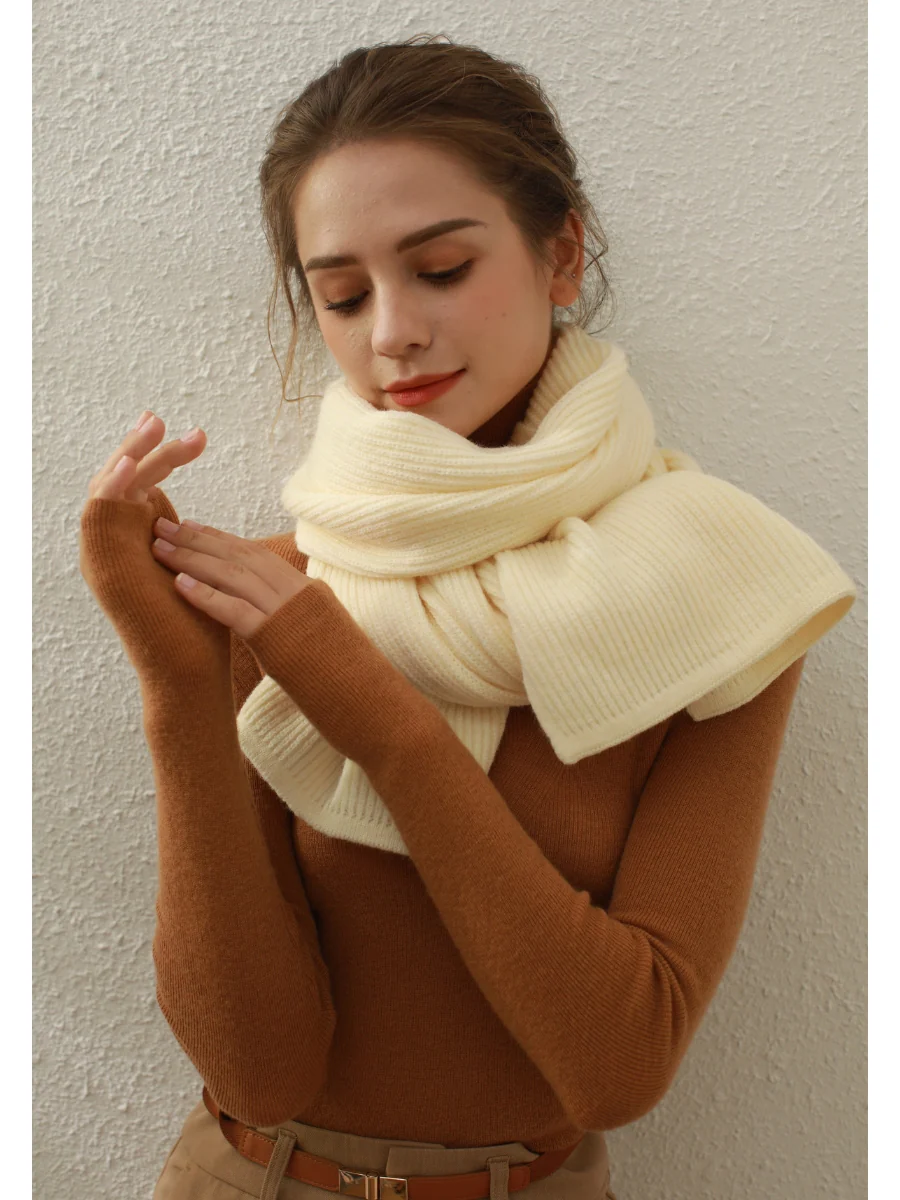 Arielle Cashmere blend Thread Scarf - Cream - Image 6