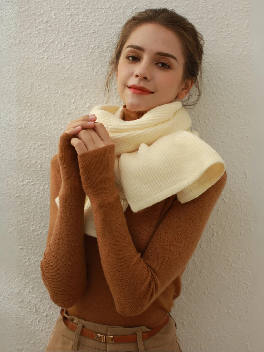 Arielle Cashmere blend Thread Scarf - Cream - Image 7