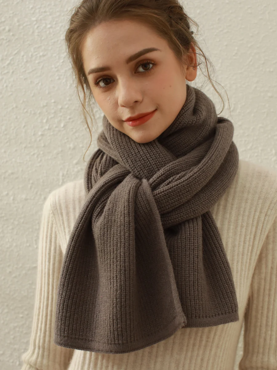 Arielle Cashmere blend Thread Scarf - Grey - Image 3
