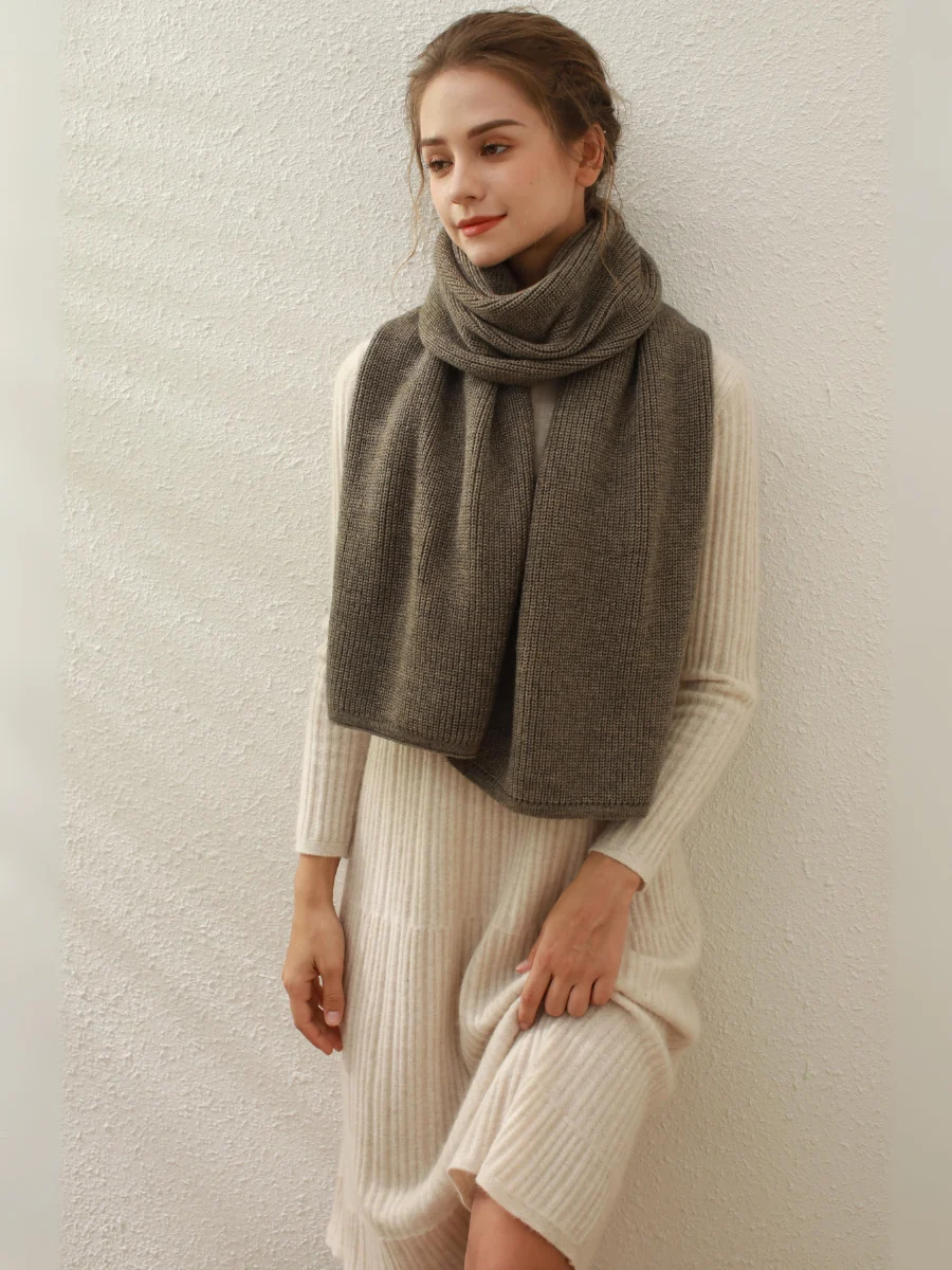 Arielle Cashmere blend Thread Scarf - Grey - Image 4