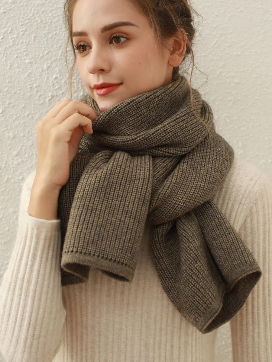 Arielle Cashmere blend Thread Scarf - Grey - Image 6