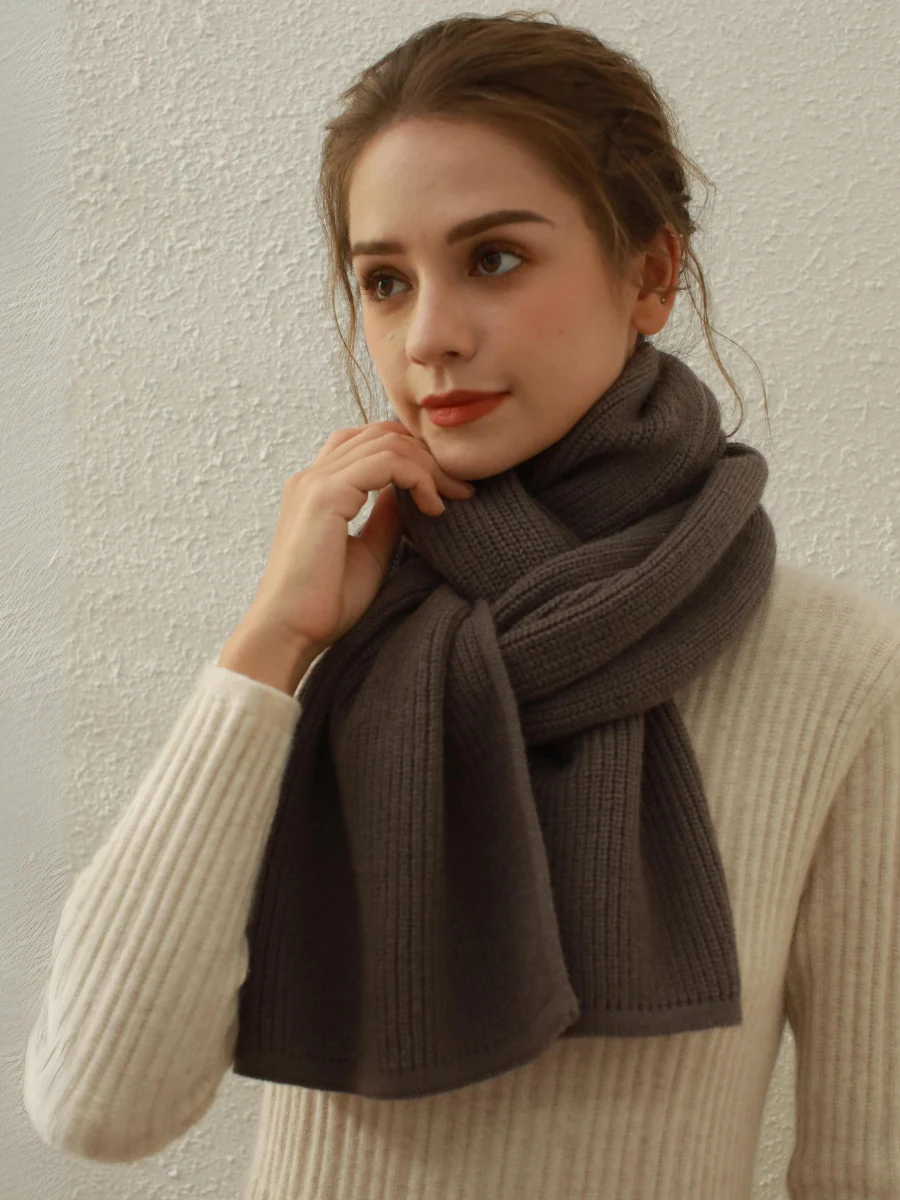 Arielle Cashmere blend Thread Scarf - Grey - Image 7