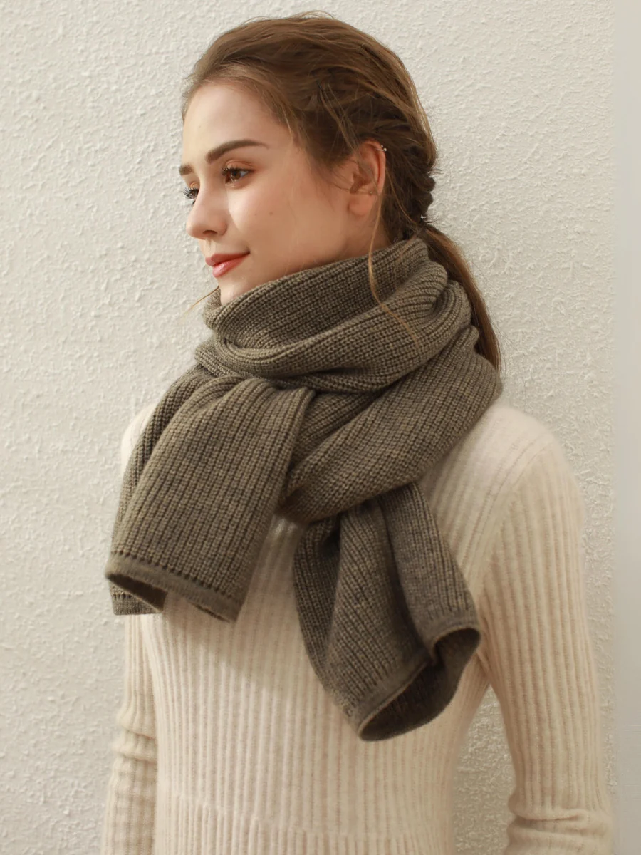 Arielle Cashmere blend Thread Scarf - Grey - Image 8