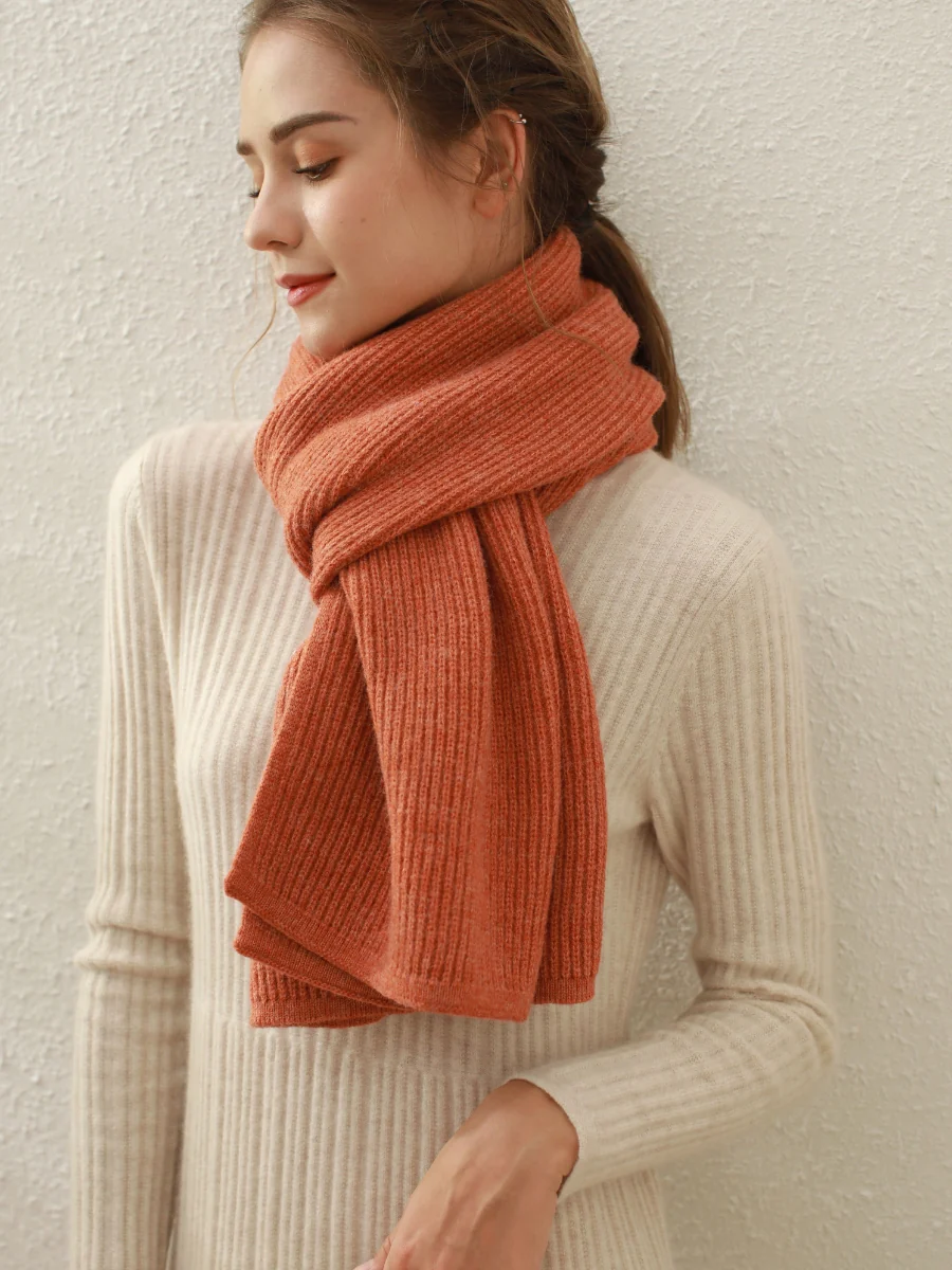 Arielle Cashmere blend Thread Scarf - Orange - Image 2