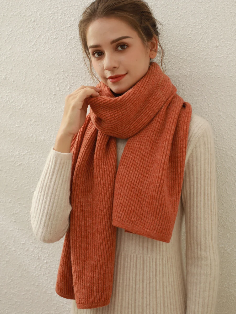 Arielle Cashmere blend Thread Scarf - Orange - Image 3