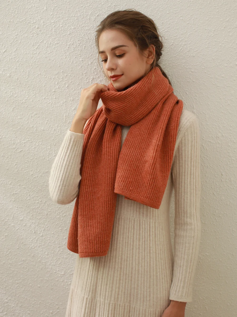 Arielle Cashmere blend Thread Scarf - Orange - Image 5