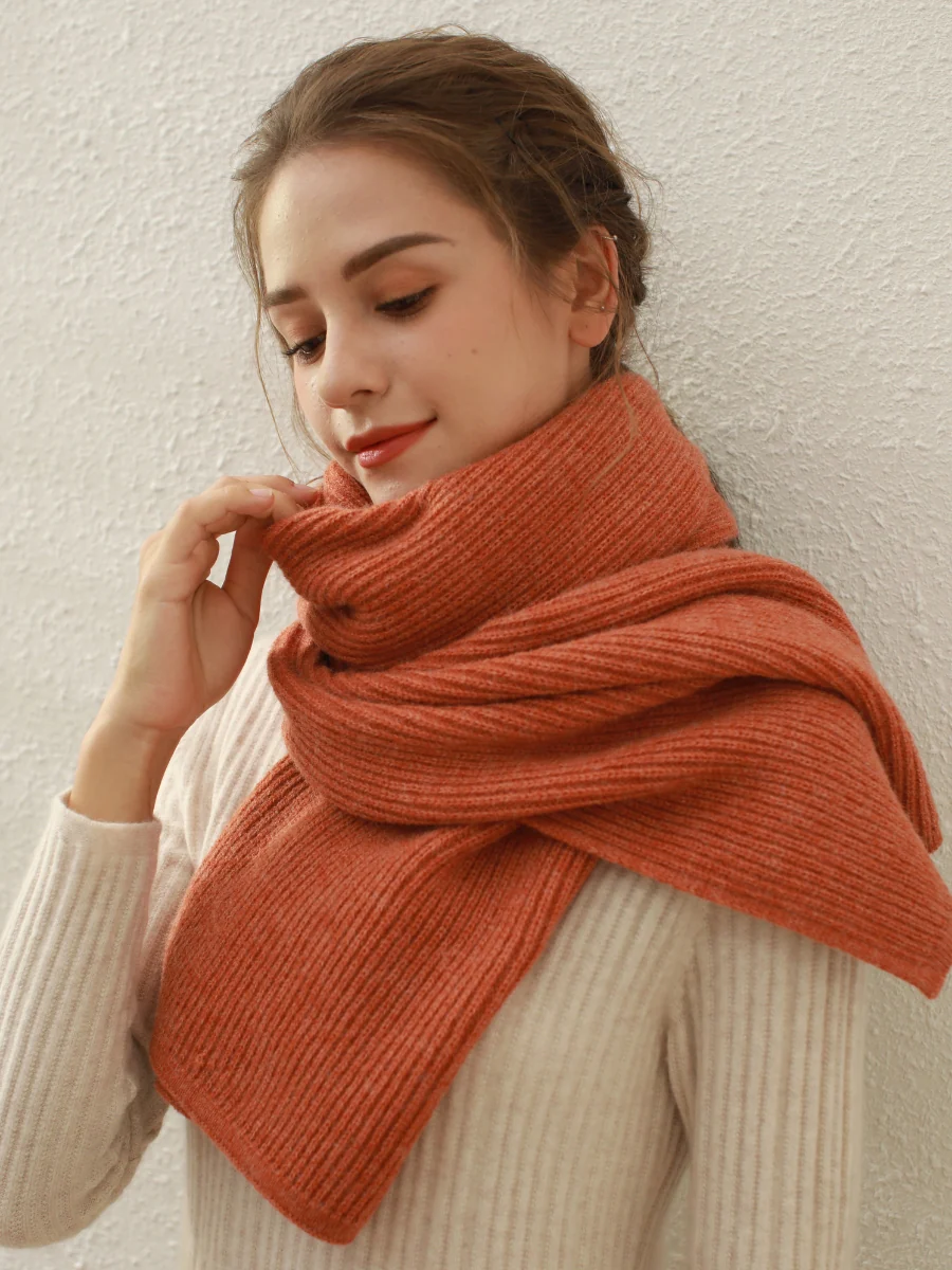 Arielle Cashmere blend Thread Scarf - Orange - Image 7