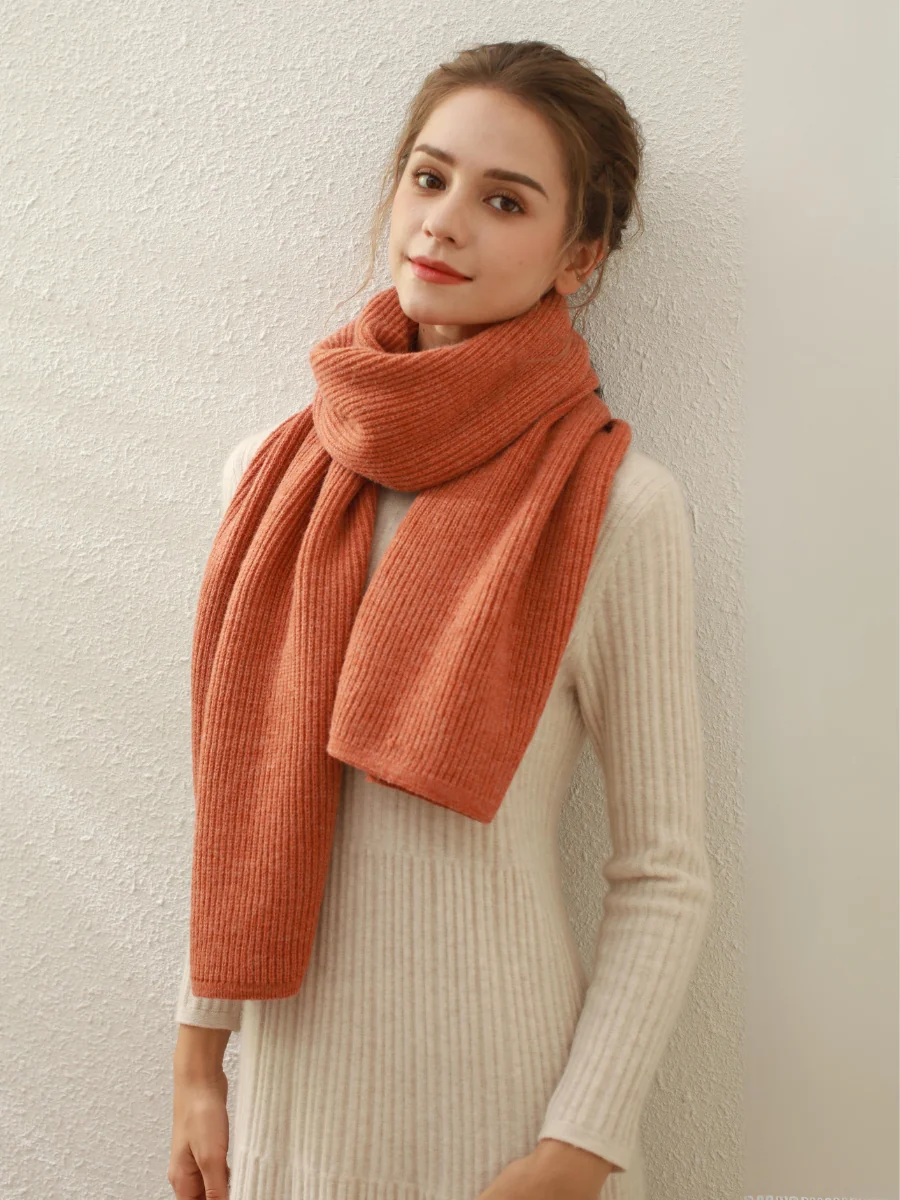 Arielle Cashmere blend Thread Scarf - Orange - Image 8