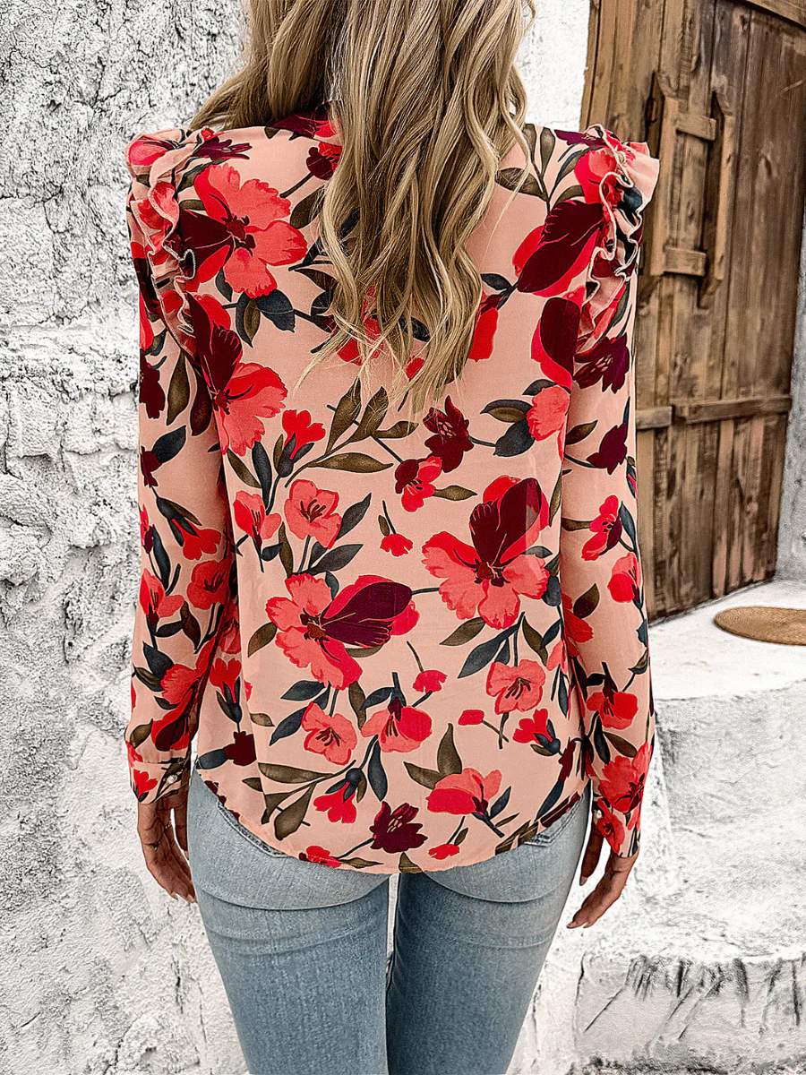 Aries Floral Button Up Blouse - Image 4