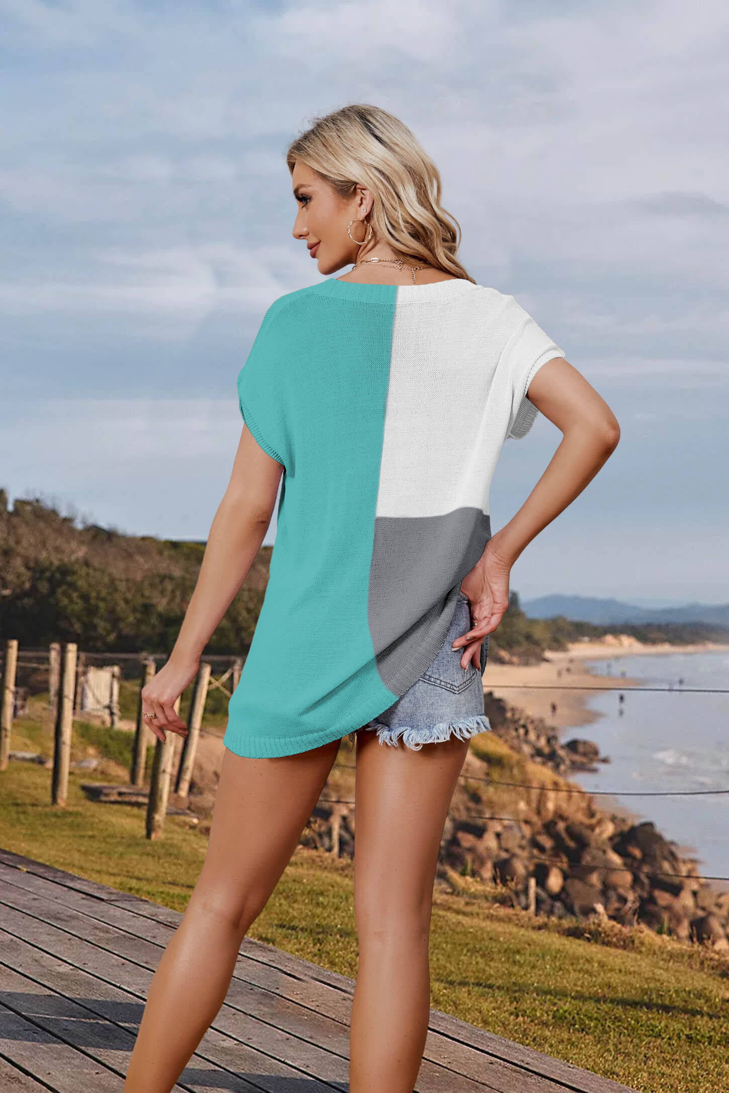 Arthur Knit Cotton Blend Color Block Tank - Image 20
