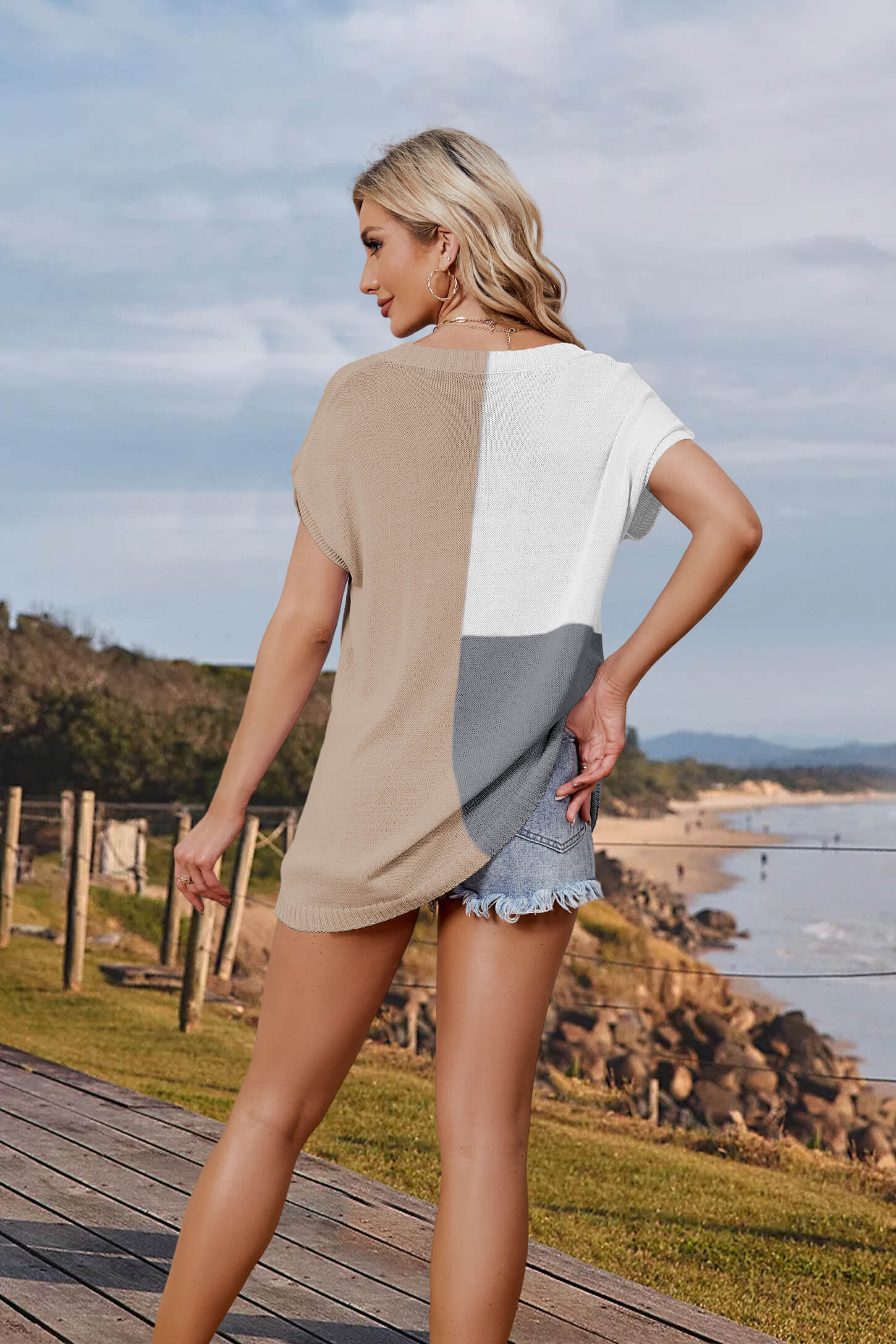 Arthur Knit Cotton Blend Color Block Tank - Image 5