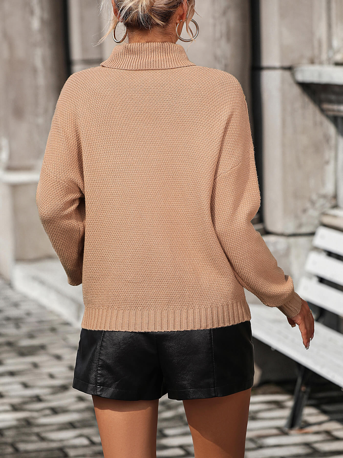 Autumn Breeze Fringe Trim Sweater - Taupe - Image 3
