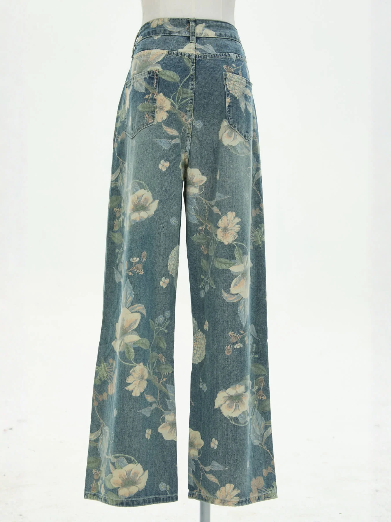Avina Mid Rise Floral Stretch Flare Jeans - Image 9