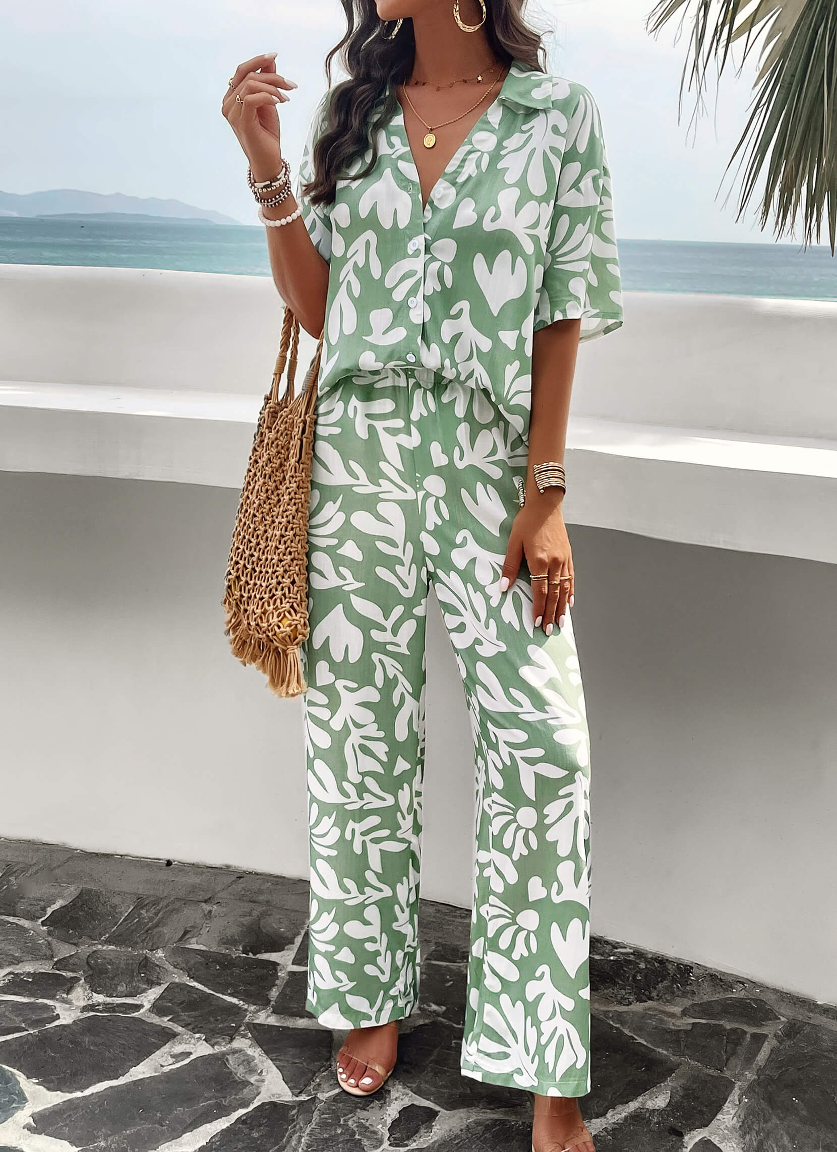 Beach Vacation Matching Set - Sage - Image 2