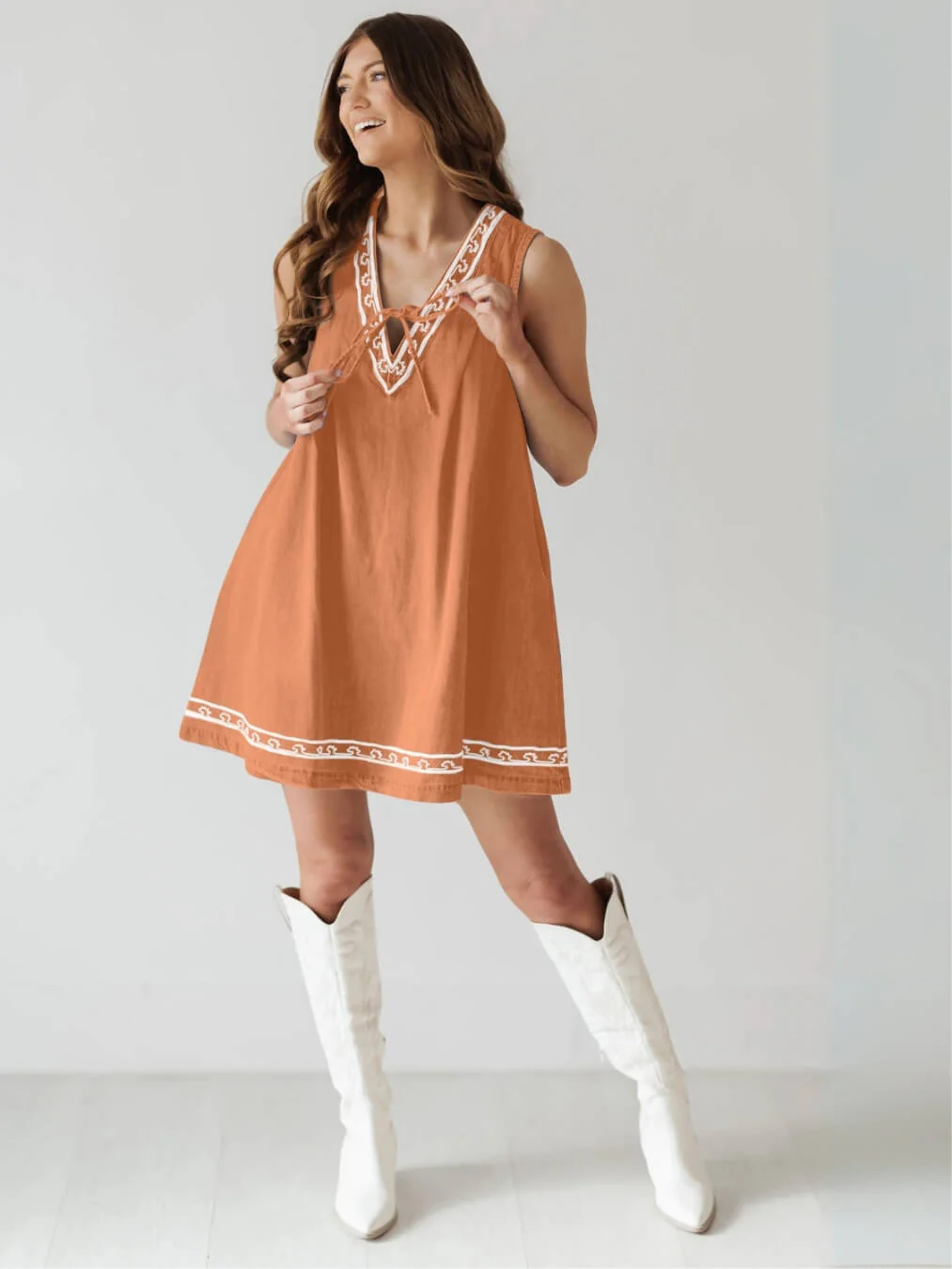 Beatrice Denim Mini Dress - Image 16