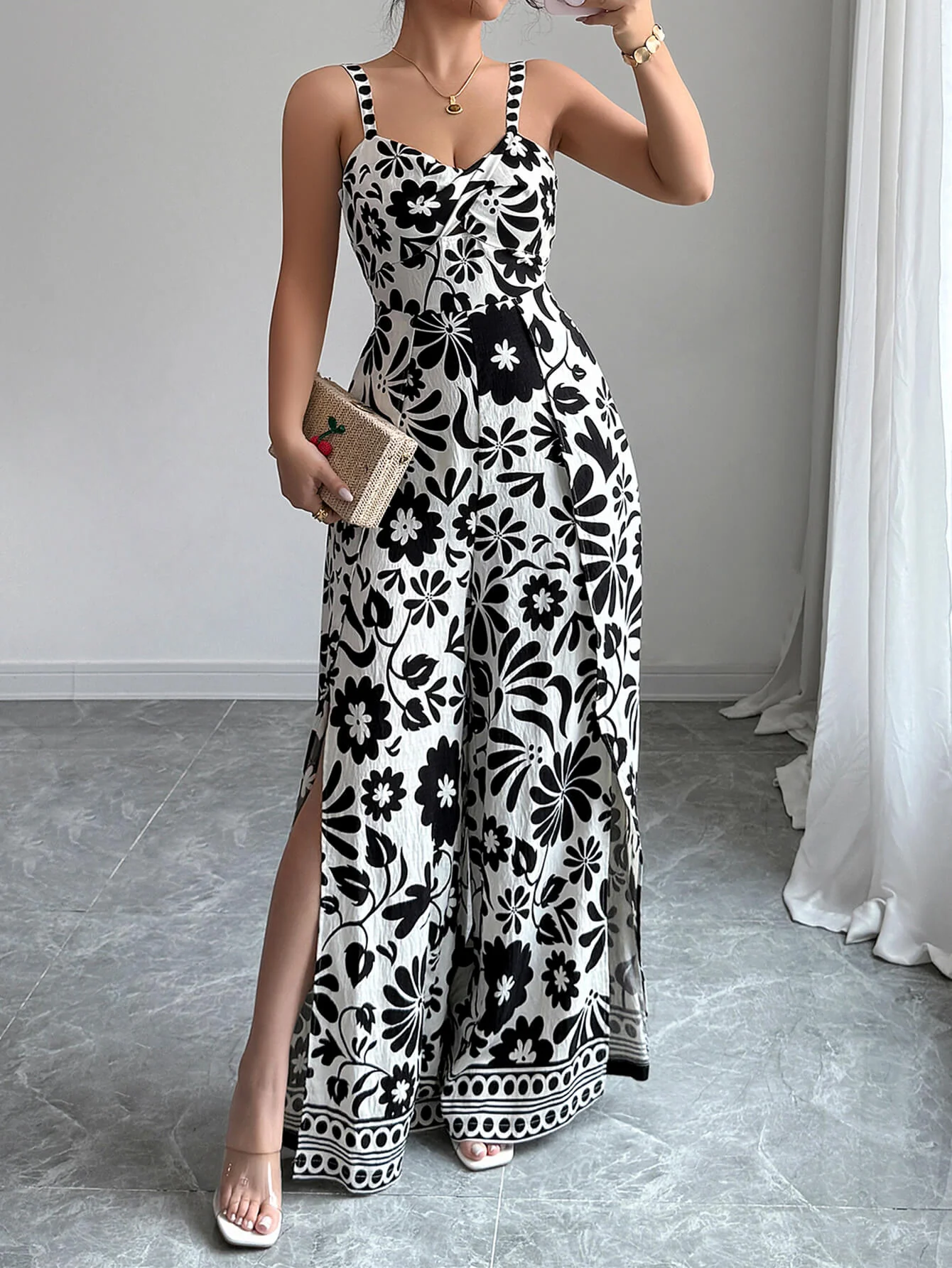 Bliss Escape Floral Jumpsuit - black - Image 2
