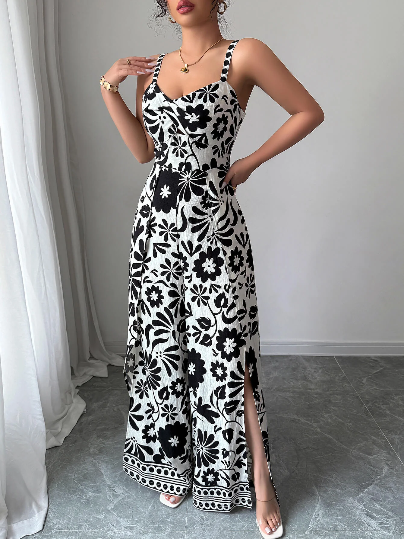 Bliss Escape Floral Jumpsuit - black - Image 6