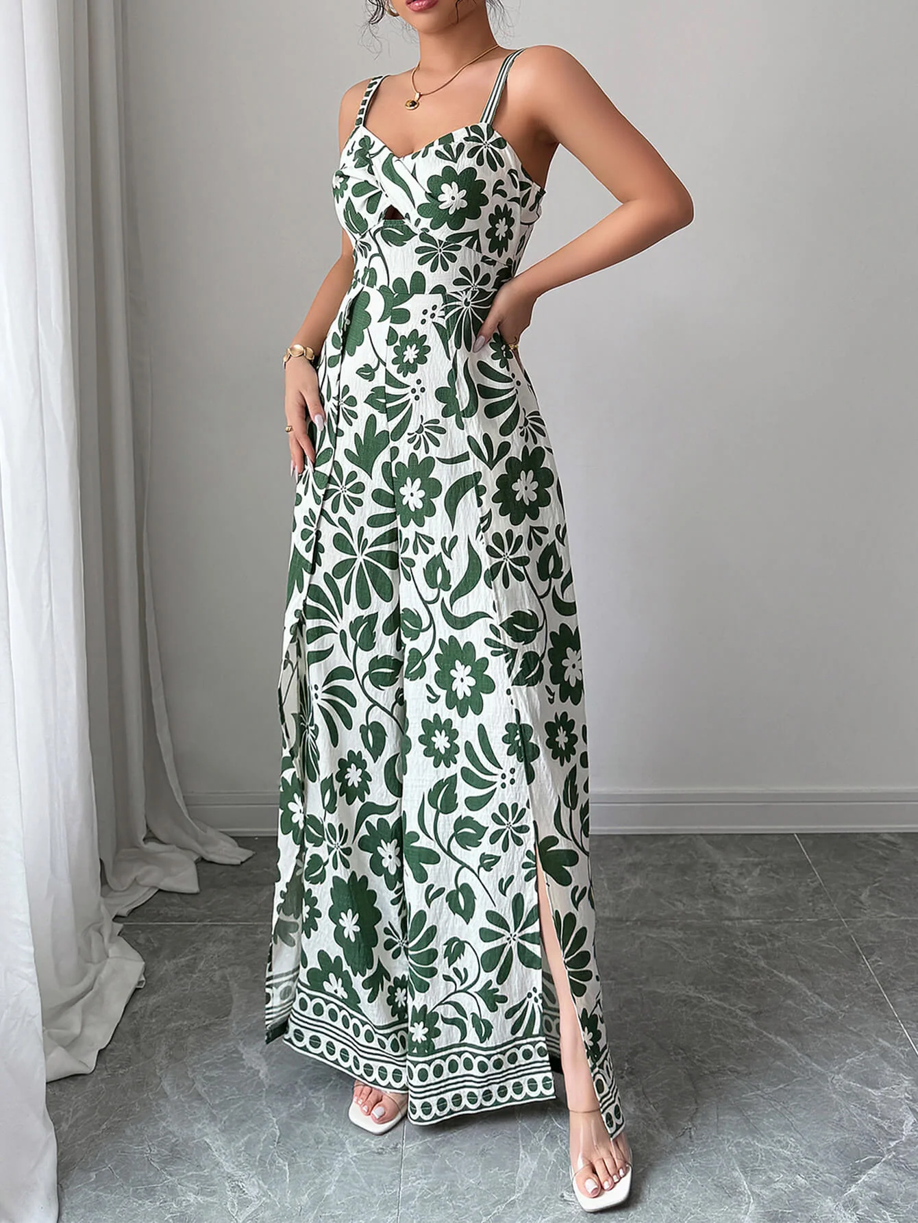 Bliss Escape Floral Jumpsuit - green - Image 6