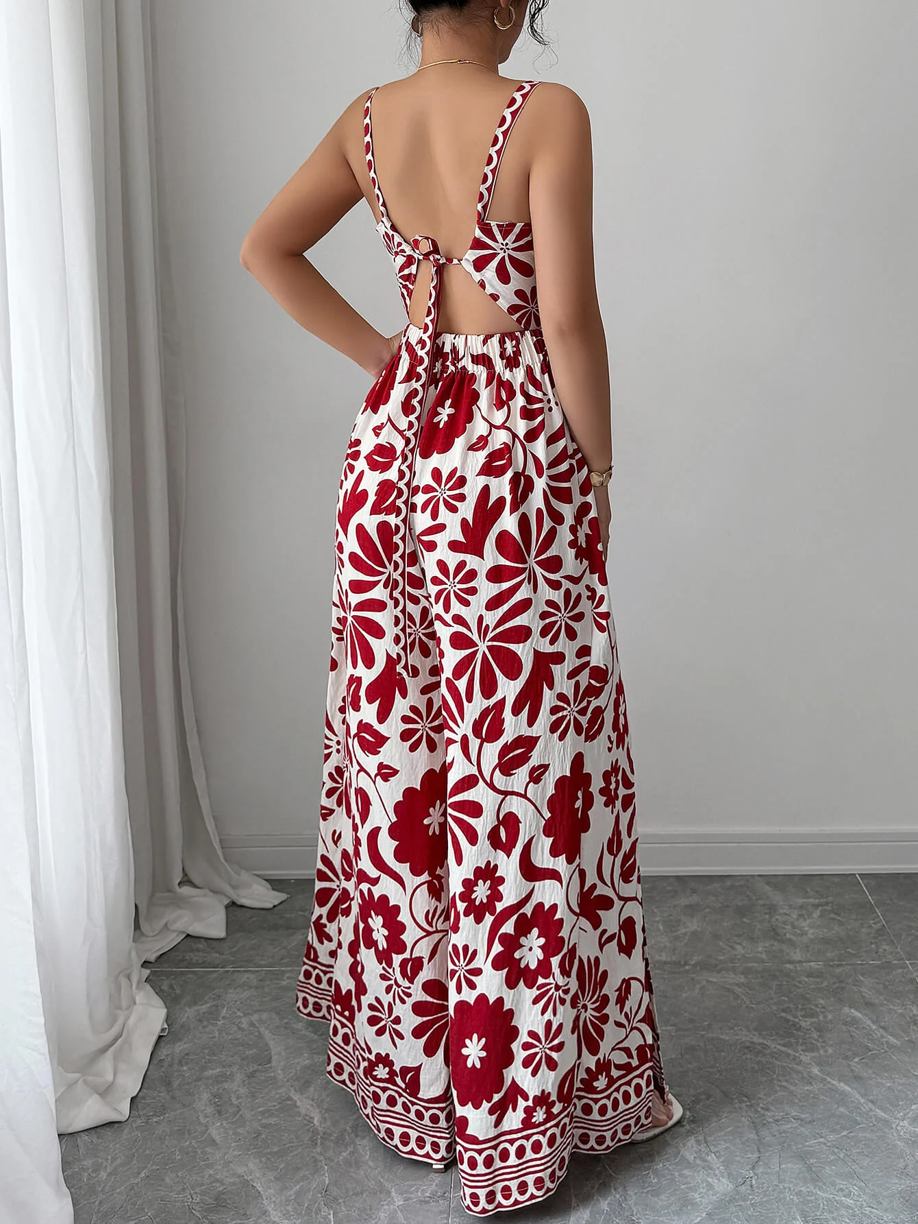 Bliss Escape Floral Jumpsuit - red - Image 4