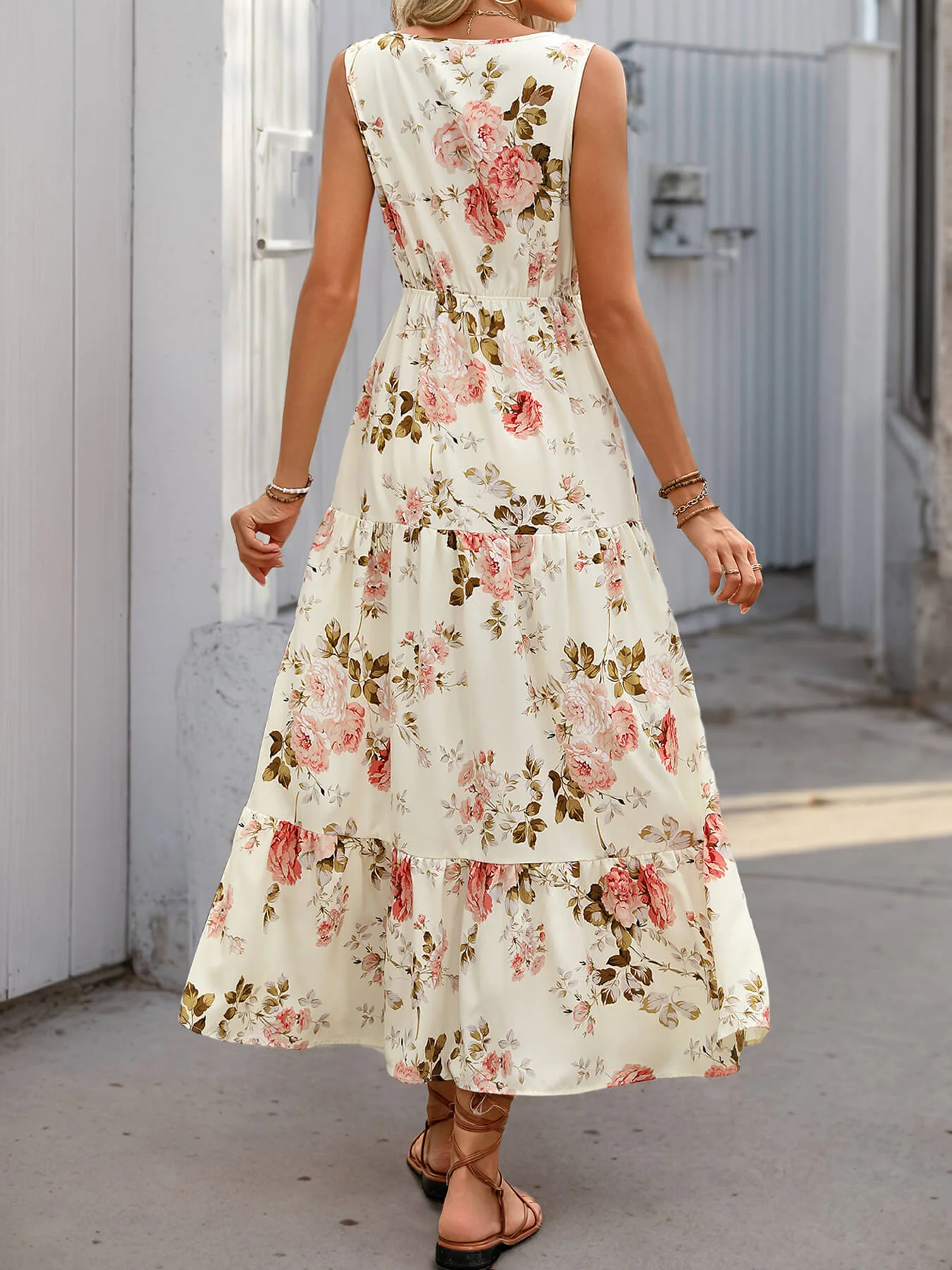 Blooming Garden Tiered Maxi Dress - Image 3