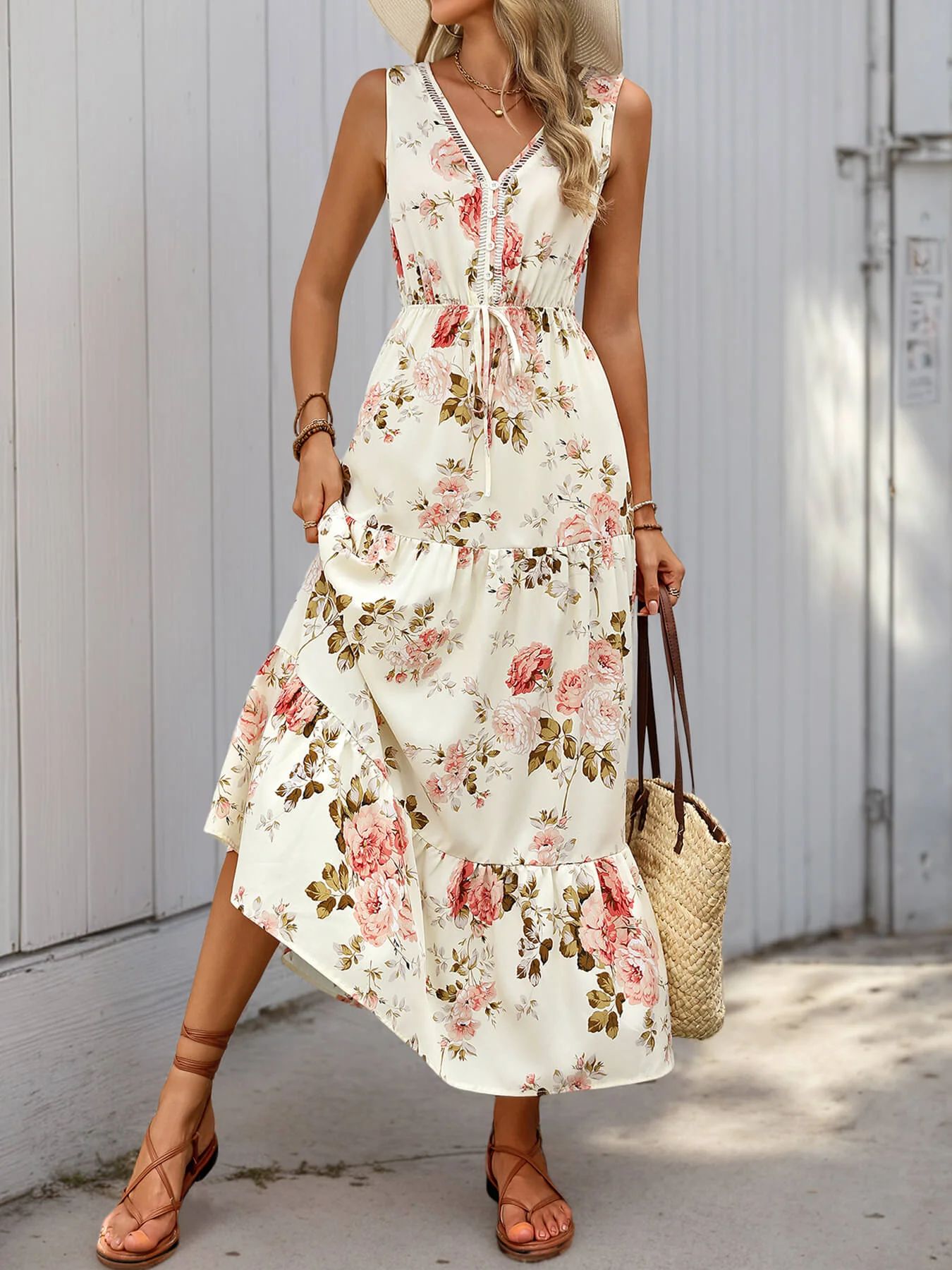 Blooming Garden Tiered Maxi Dress - Image 5
