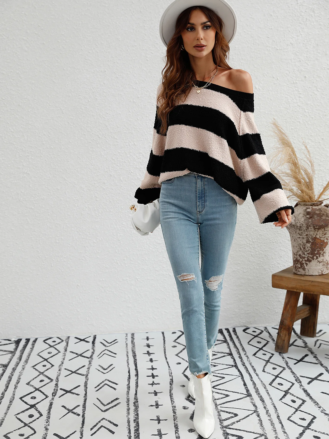BRANDY KNIT SWEATER - BEIGE - Image 2