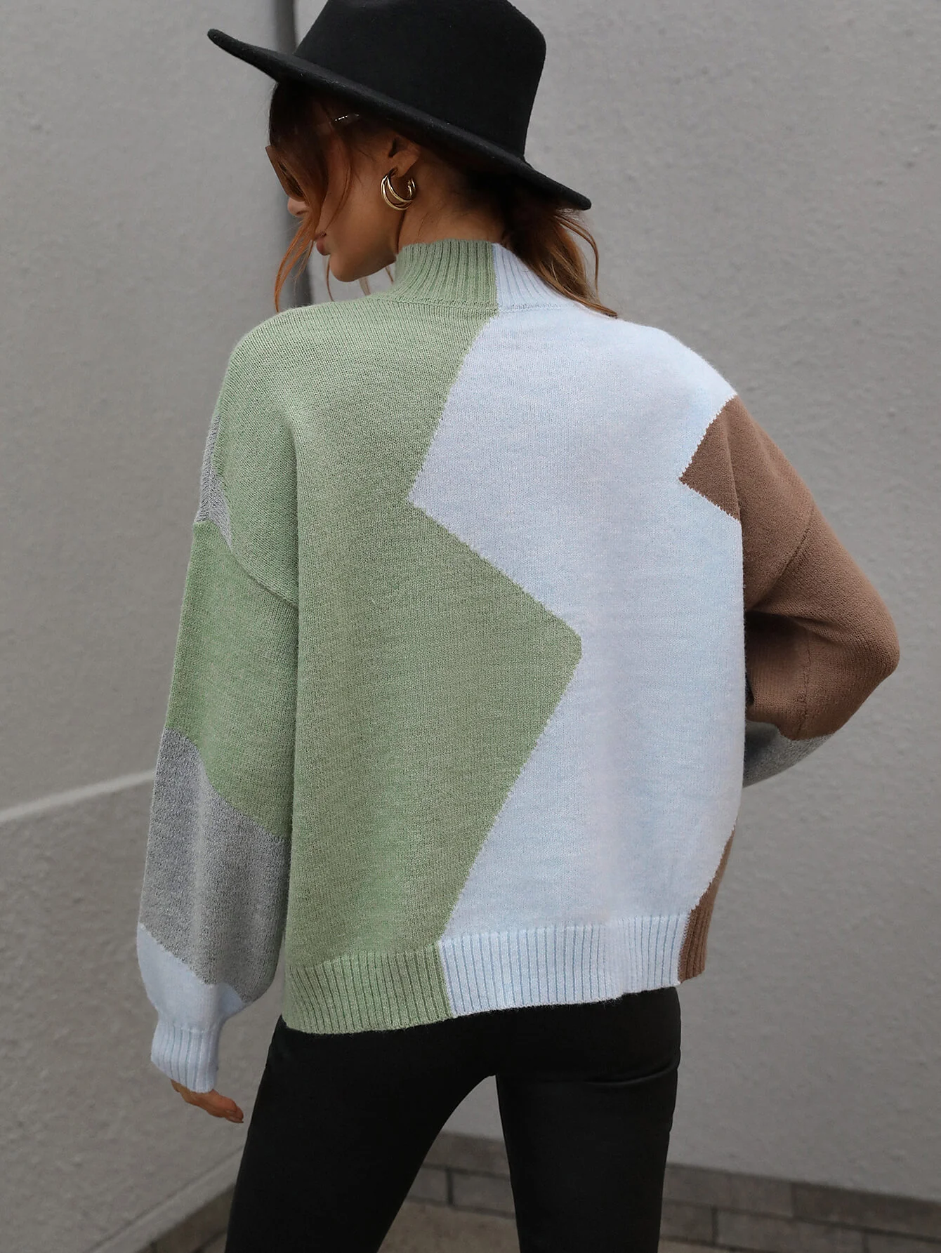 BRANDY KNIT SWEATER - BLUE - Image 3