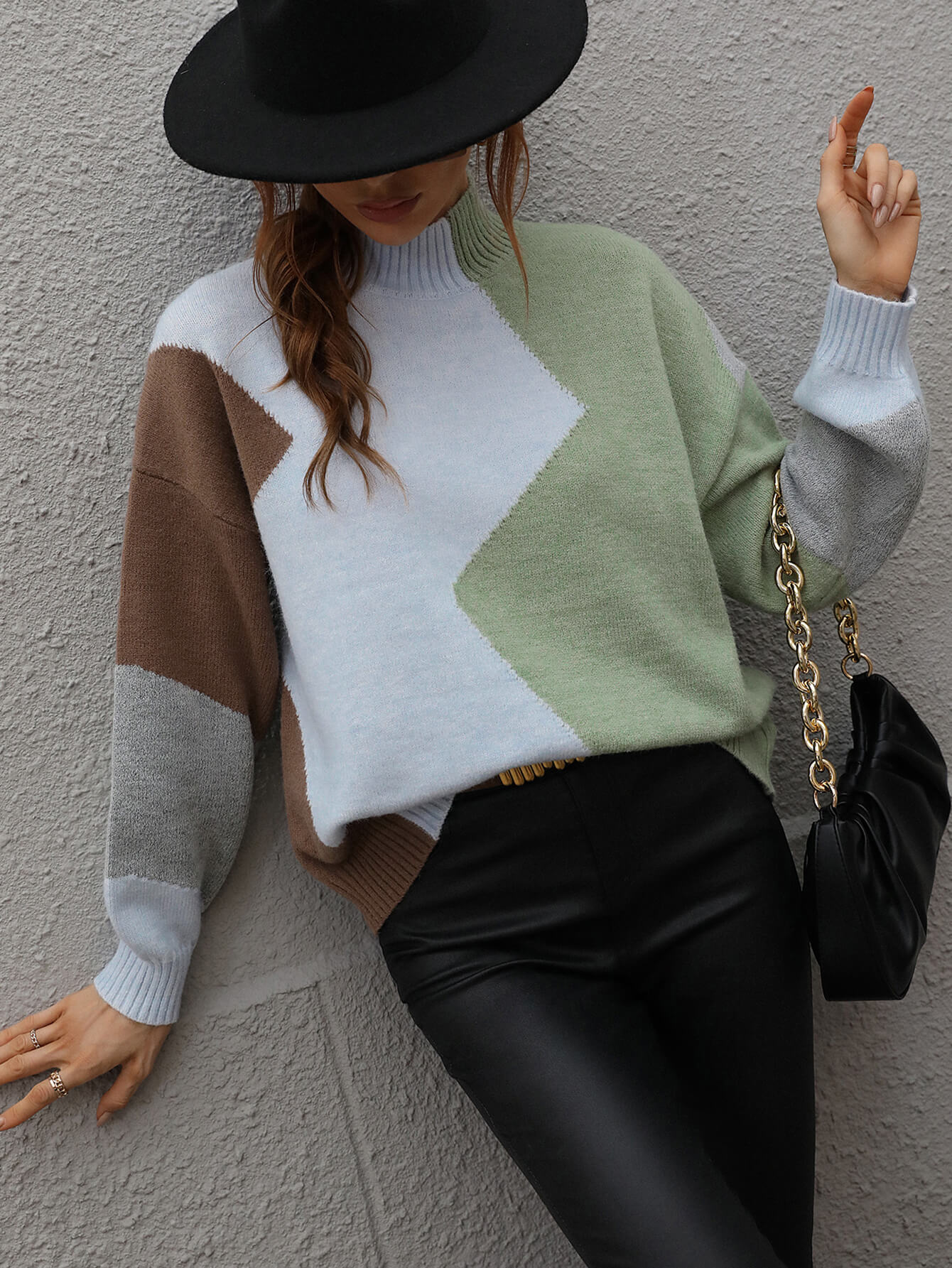BRANDY KNIT SWEATER - BLUE - Image 4