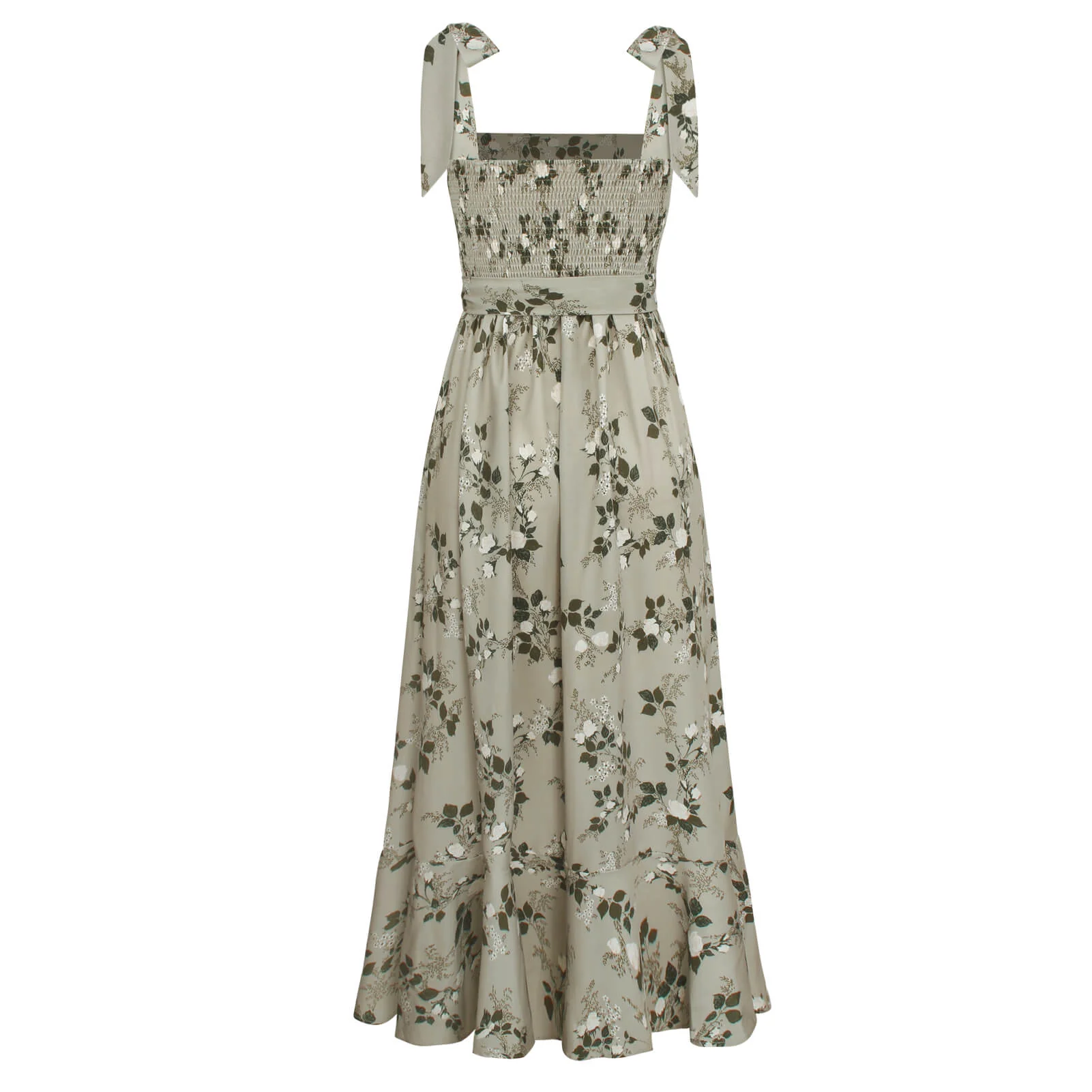 BUDDING BEAUTY SPLIT FLORAL MAXI DRESS - GREY - Image 7