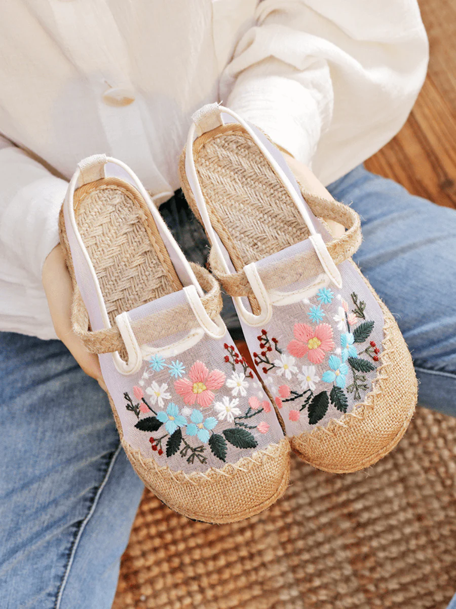 CACTUS ROSE | EMBROIDERED BLOSSOM ESPADRILLE LOAFER - Image 2