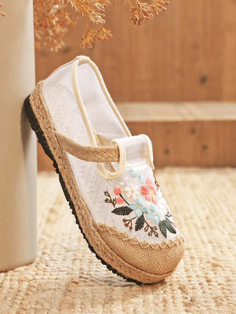 CACTUS ROSE | EMBROIDERED BLOSSOM ESPADRILLE LOAFER - Image 5